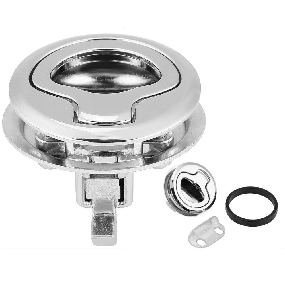 Boat Marine Flush Pull Slam Latch with Lock 316 Stainless Steel 2 Keys