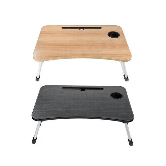 Portable Lap Desk for Laptop Foldable Bed Table with Cup Slot Picnic Tray