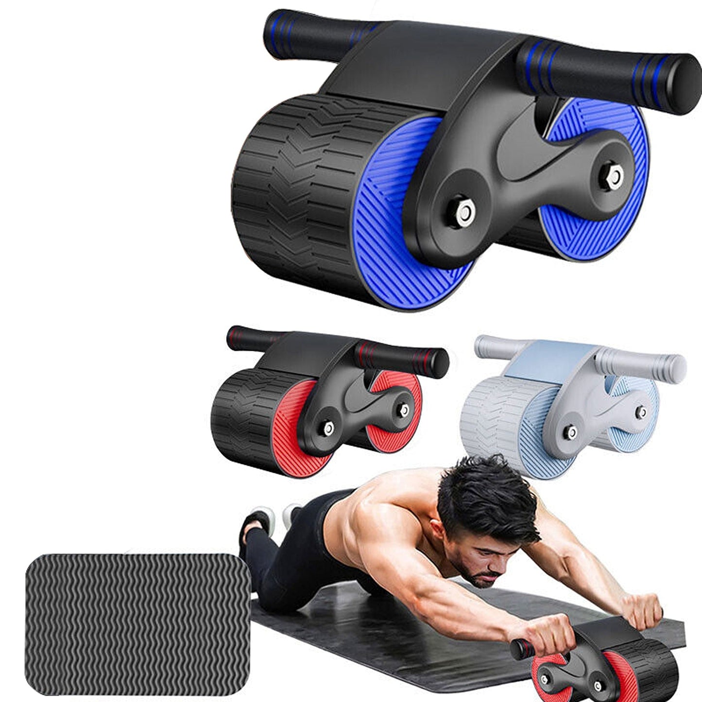 Automatic Rebound Abdominal Roller Fitness Exercise Wheel