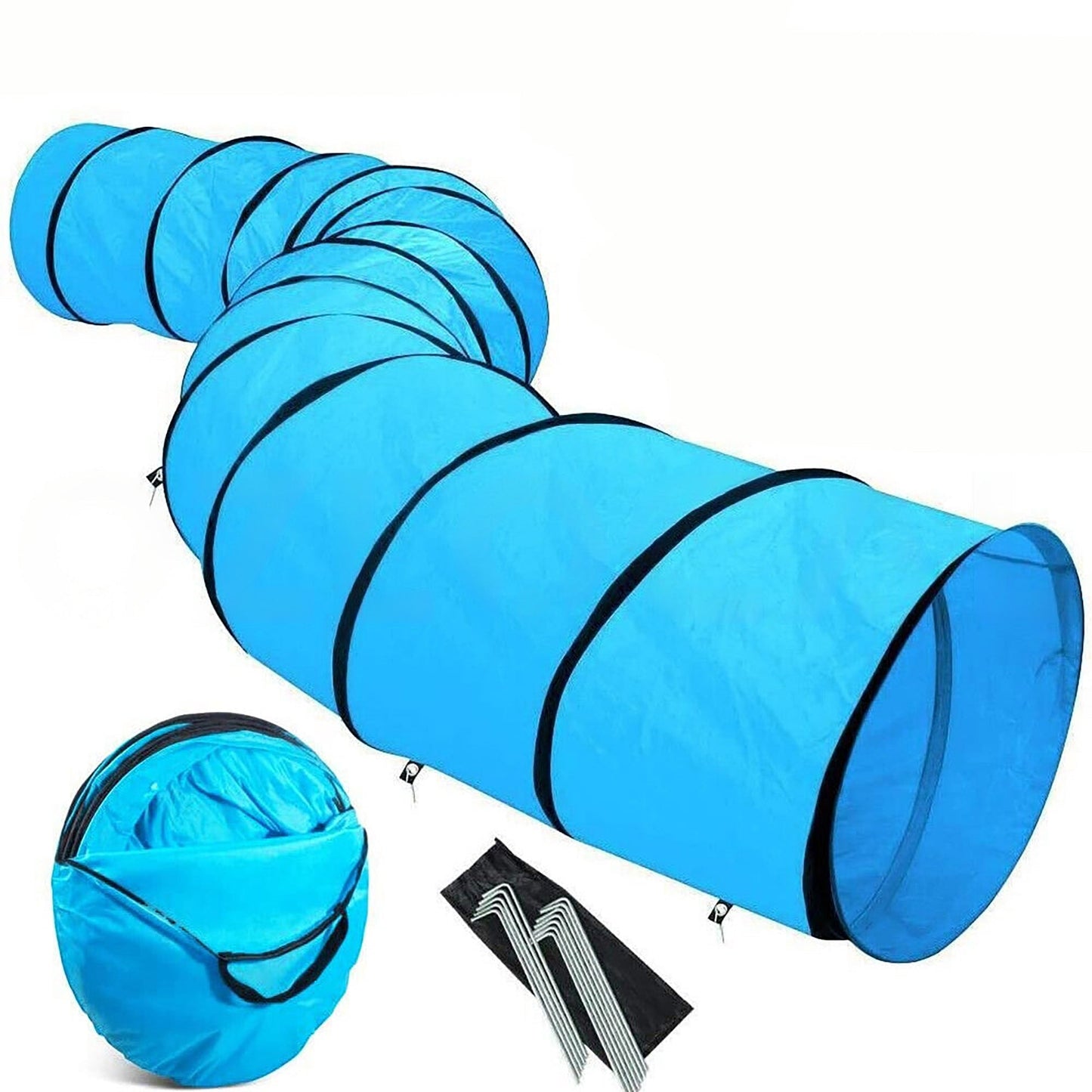 Waterproof 5M Pet Agility Exercise Tunnel Training Cat Dog Chute with Carry Bag