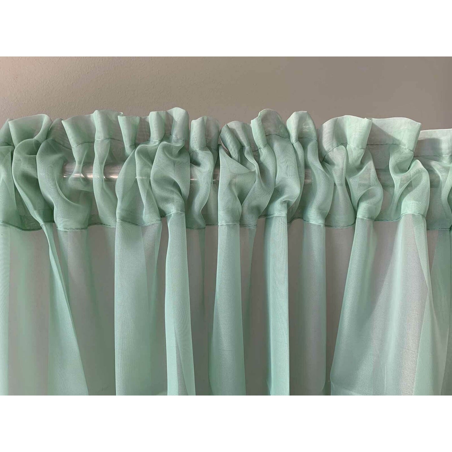Organza Voile Sheer Curtain with Rod Pocket for Window Draping
