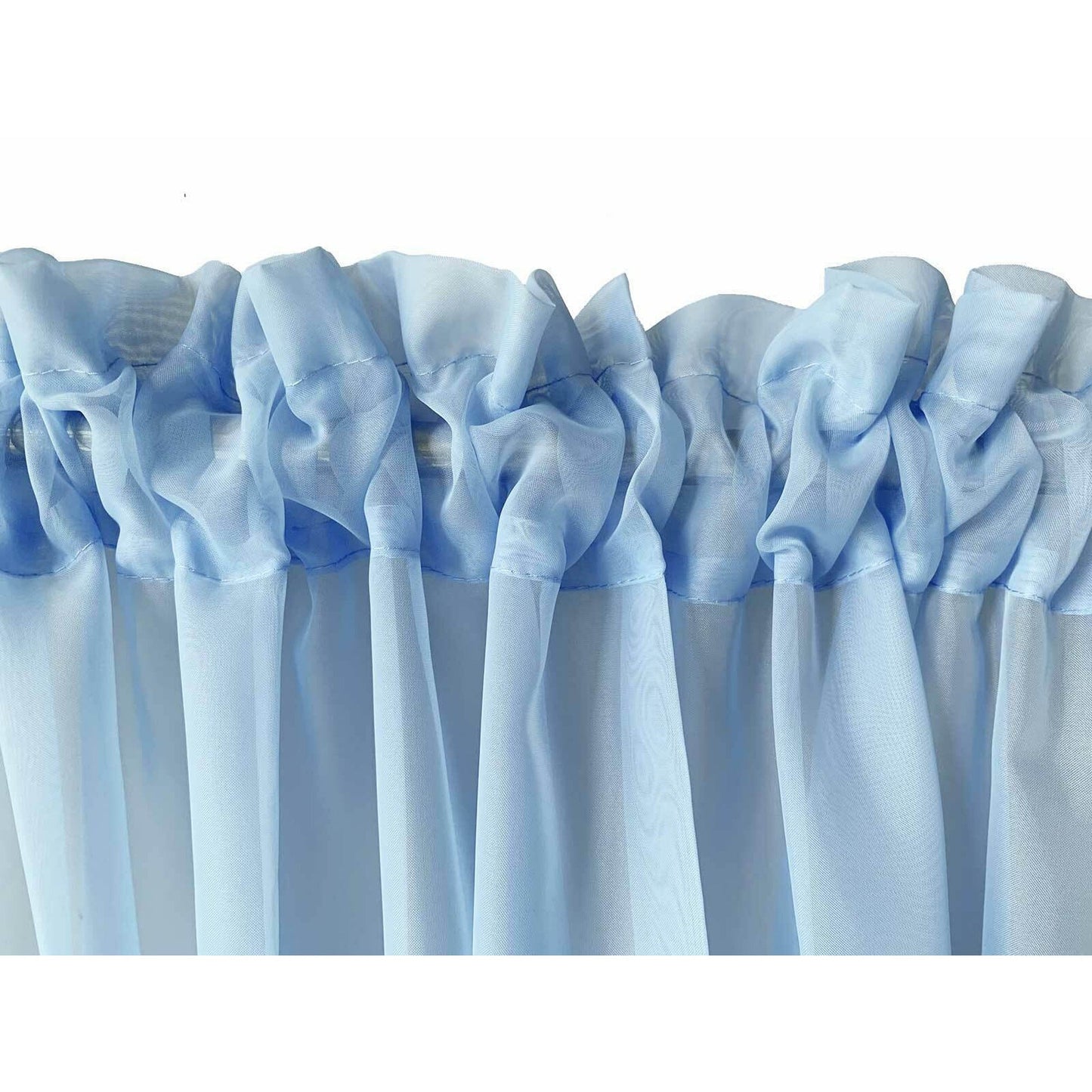 Organza Voile Sheer Curtain with Rod Pocket for Window Draping