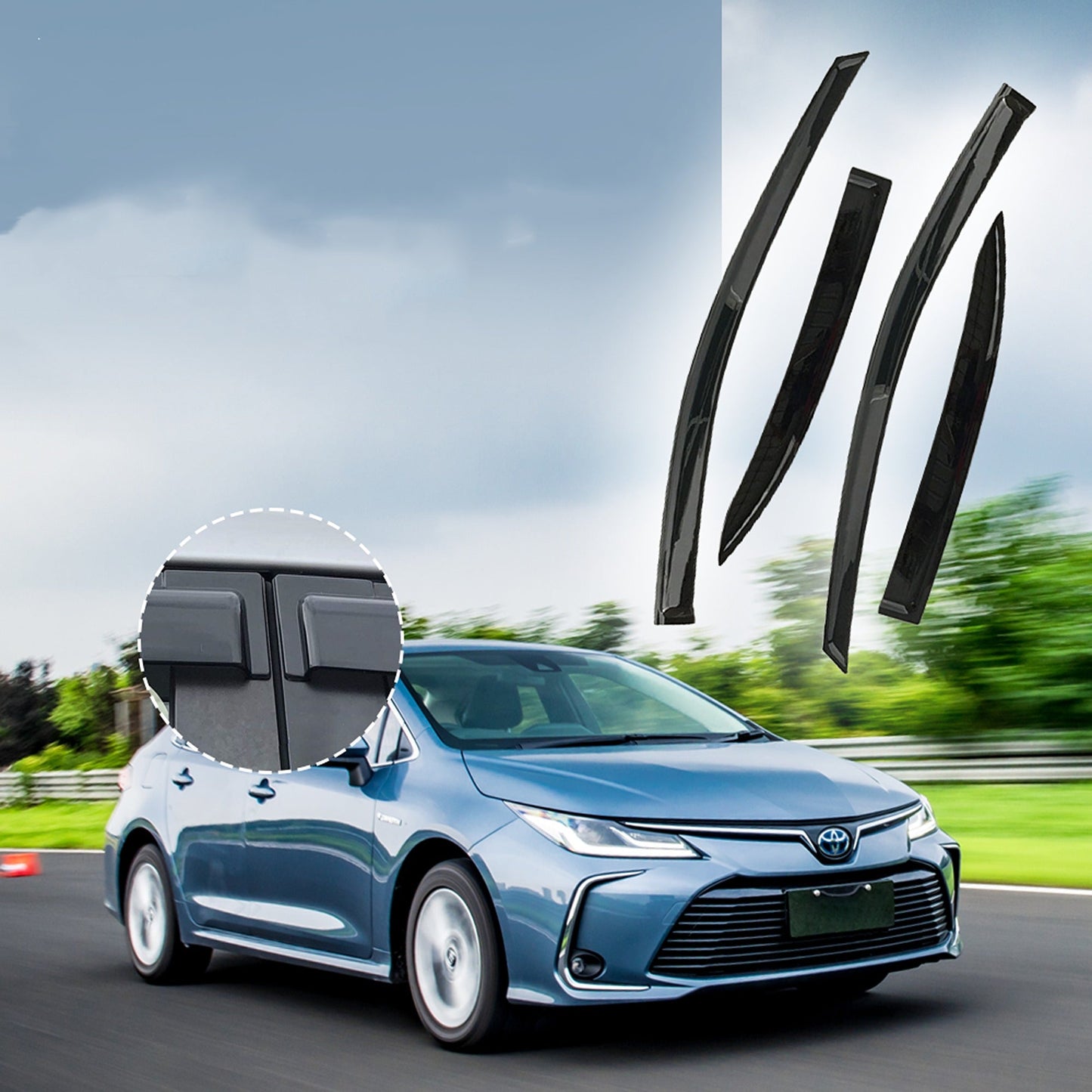 Weathershields for Toyota Corolla Sedan Premium Weather Shields 2014-2018