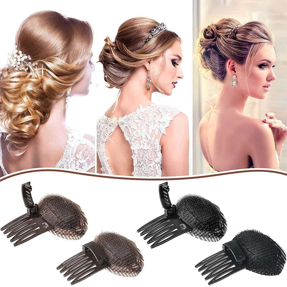 2pcs DIY Invisible Hair Volume Increase Fluffy Puff Sponge Pad Girls