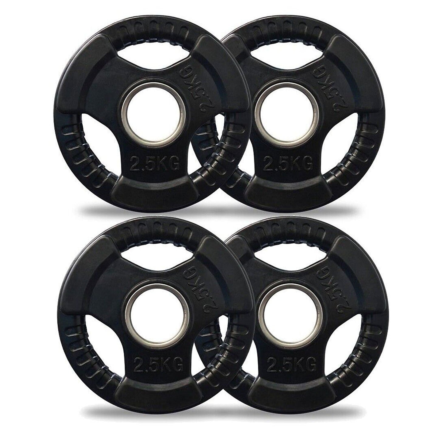 Commercial Grade Cast Iron Weight Plate Set Olympic Rubber Coated