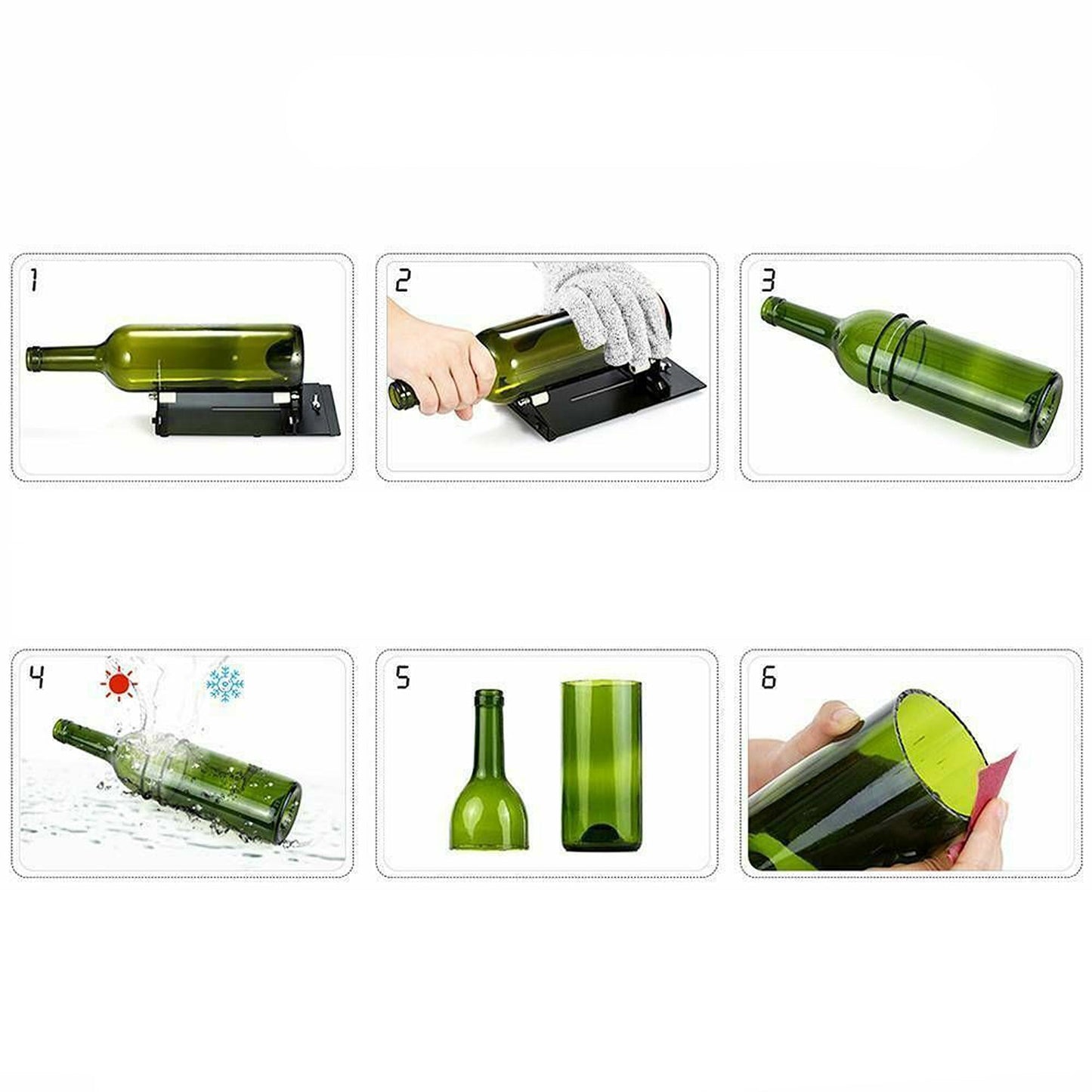 DIY Glass Bottle Cutter Tool Kit for Round Bottle Cutting