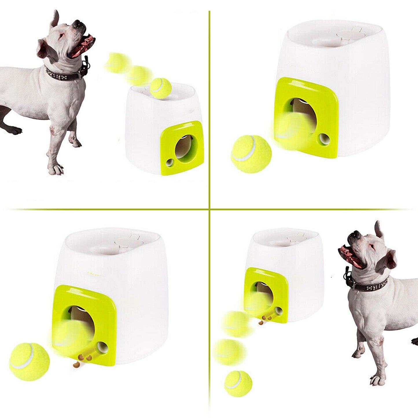 Interactive Tennis Ball Machine for Dogs Automatic Pet Training with Snack Dispenser