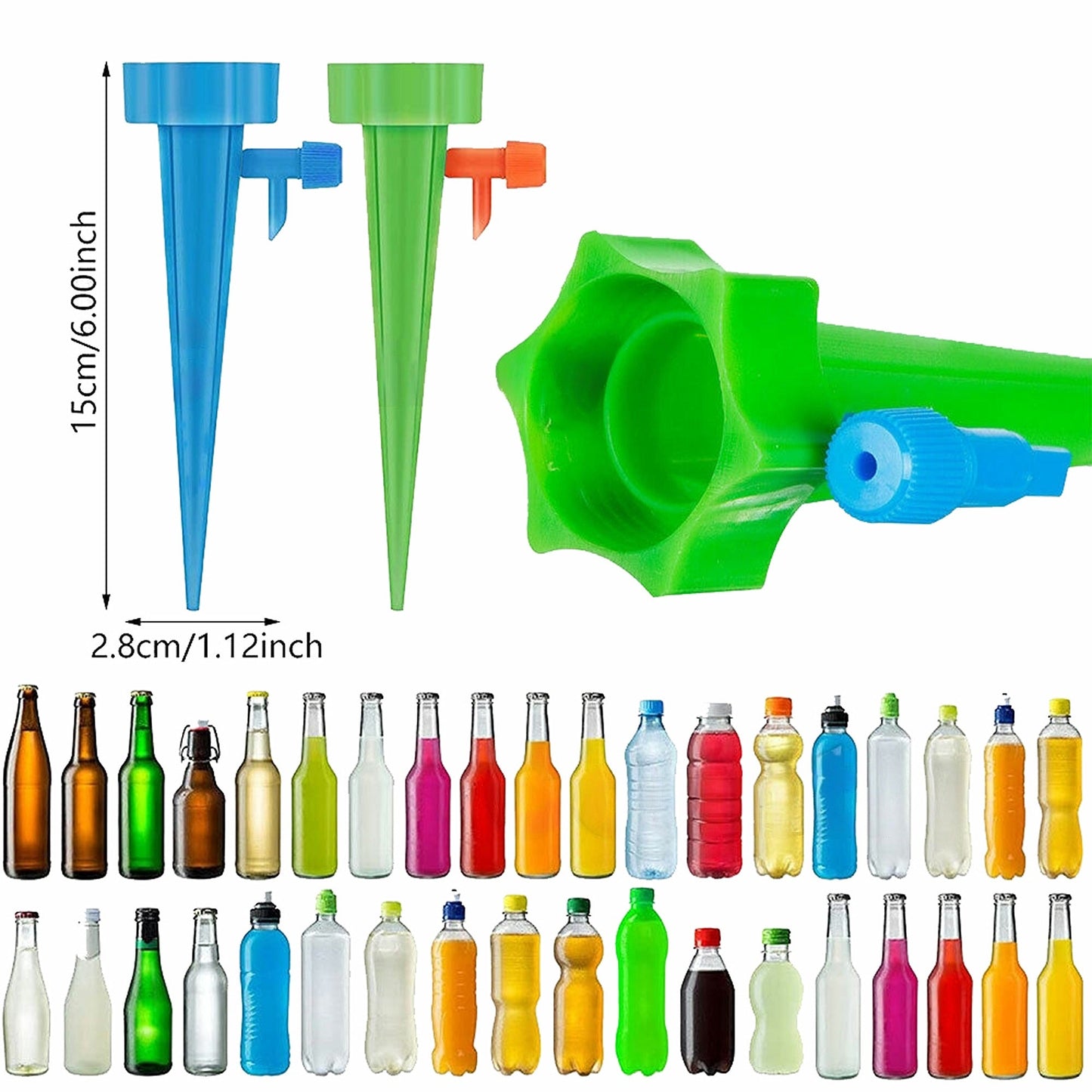 24pcs Plant Watering Drip Irrigation Kit Self Watering Spikes System