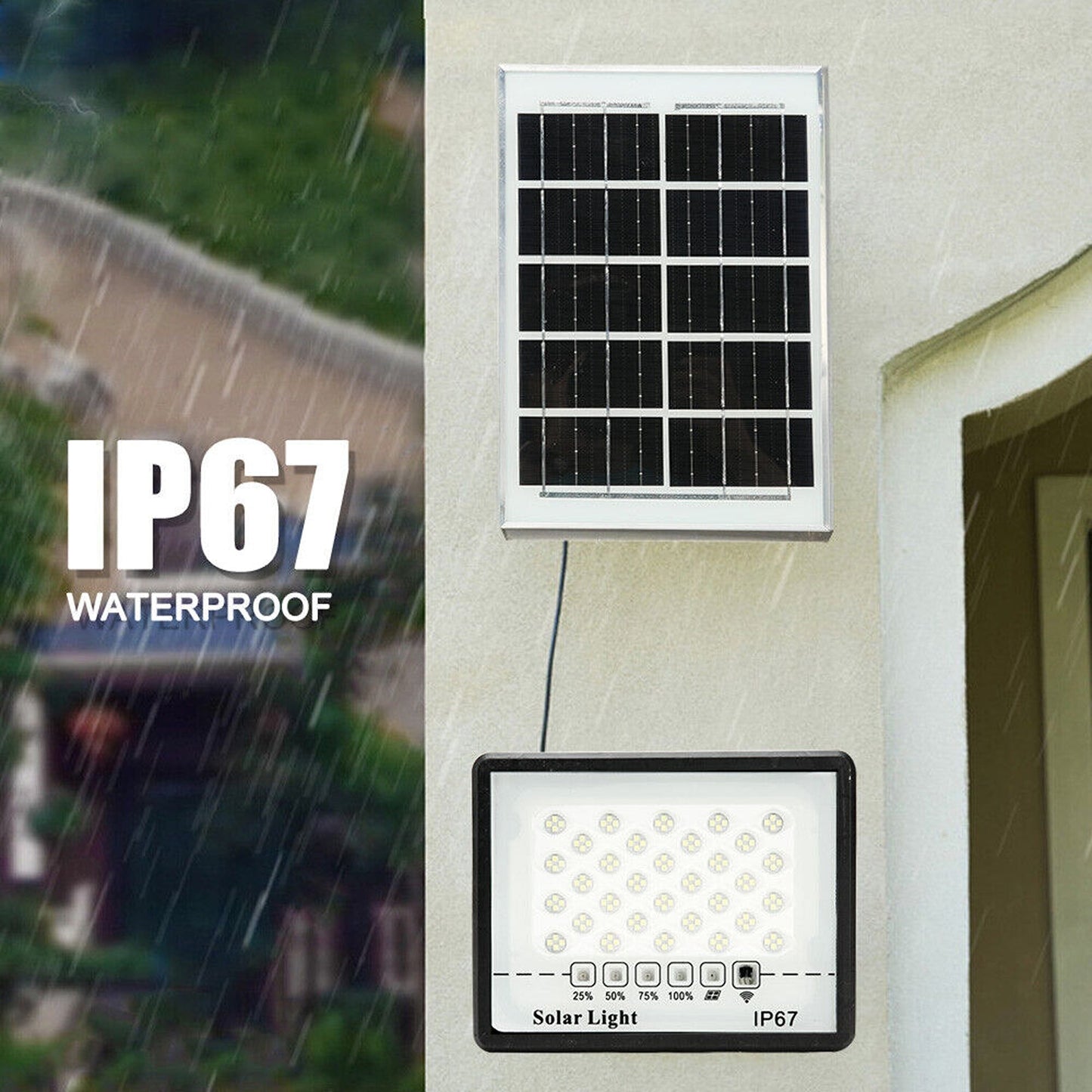 128 LED Motion Sensor Solar Street Light with Remote Control