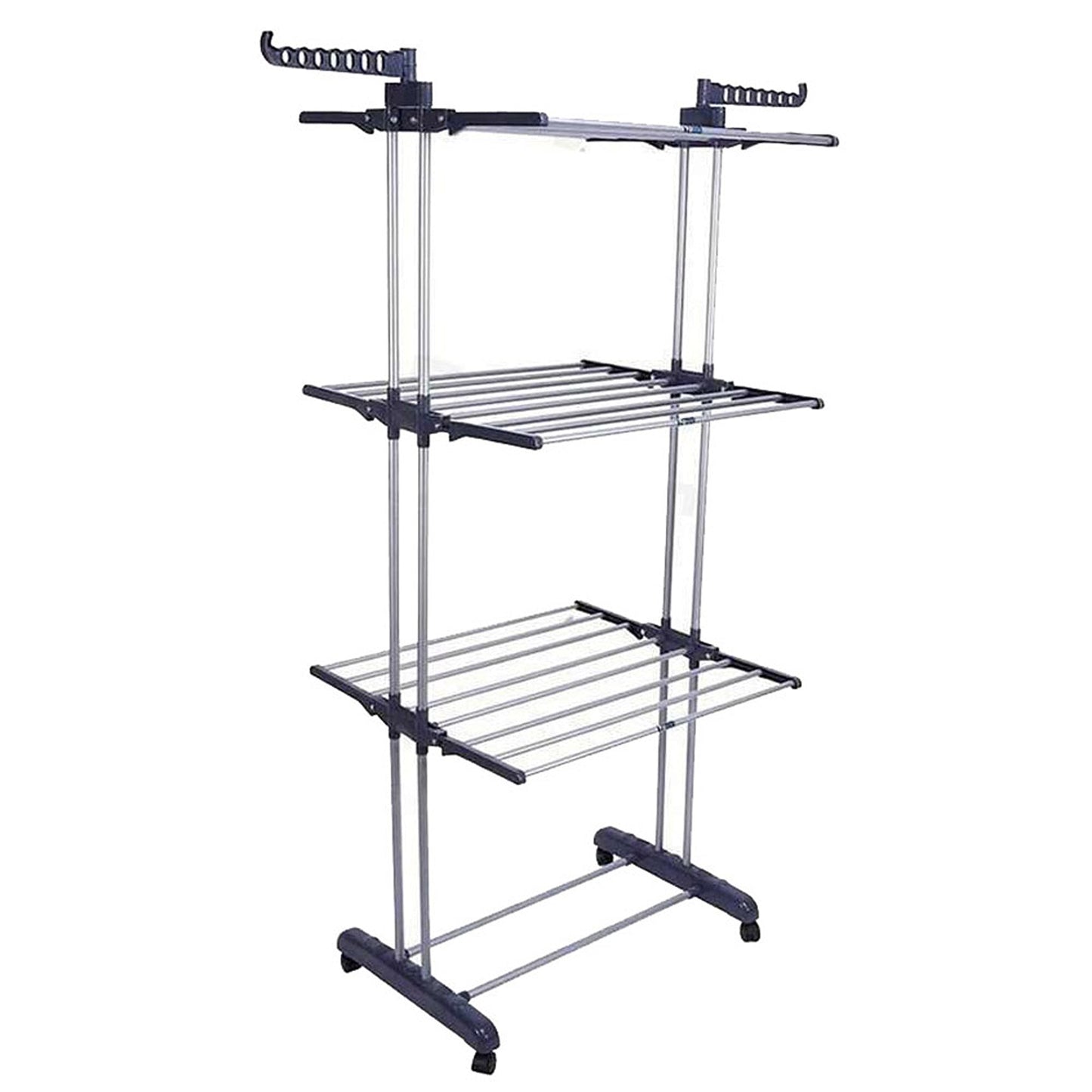 4-Layer Clothes Drying Rack Foldable Garment Laundry Airer Support Horse