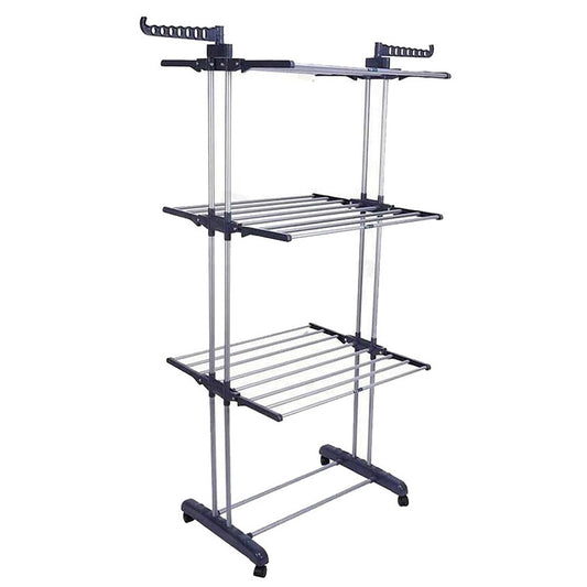 4-Layer Clothes Drying Rack Foldable Garment Laundry Airer Support Horse