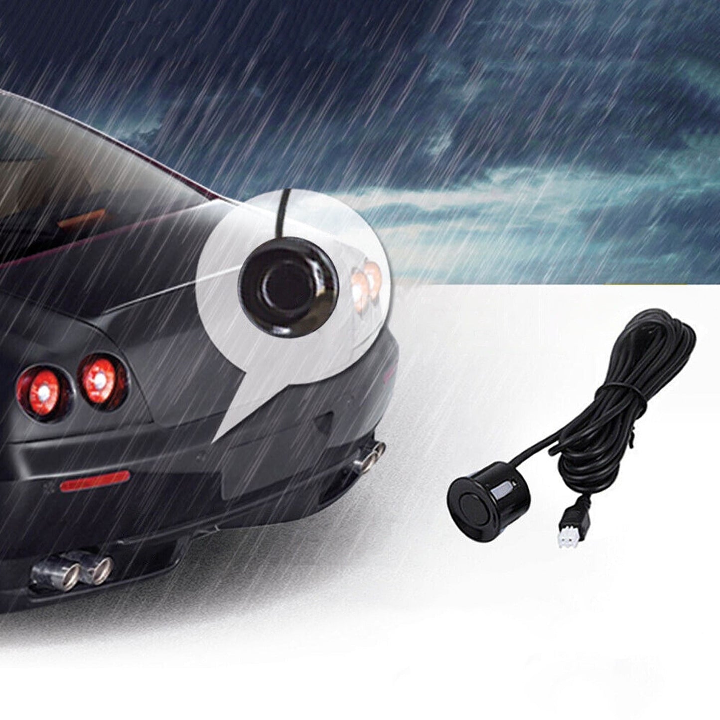 Vehicle Parking Sensor System with Reversing Radar 4 Sensor Buzzer Alarm