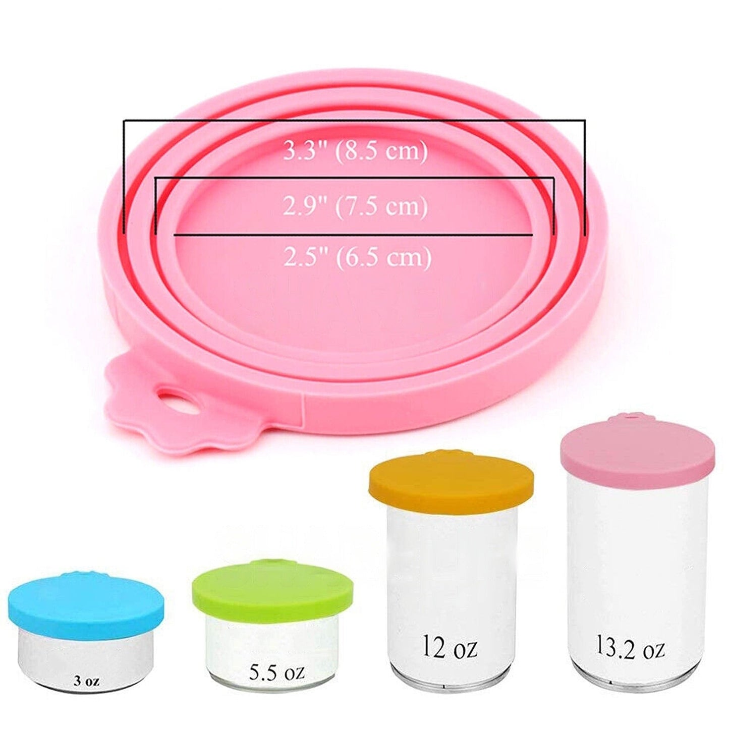 6pcs Silicone Pet Food Can Lid Dog Cat Tin Reusable Storage Cap