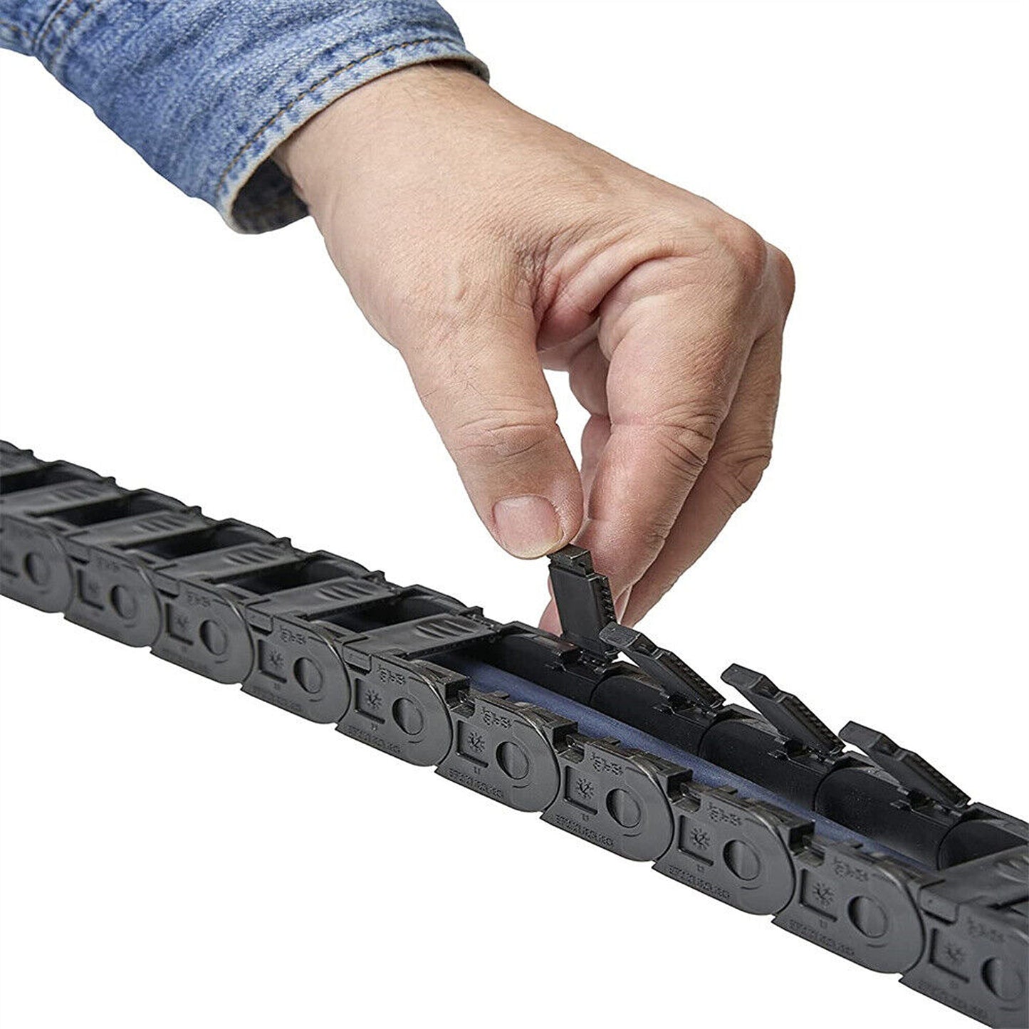 Machine Tool Cable Drag Chain Plastic Towline Carrier Nested