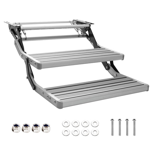 LED Step Double Folding Camper Trailer Aluminium Caravan Motorhome Steps