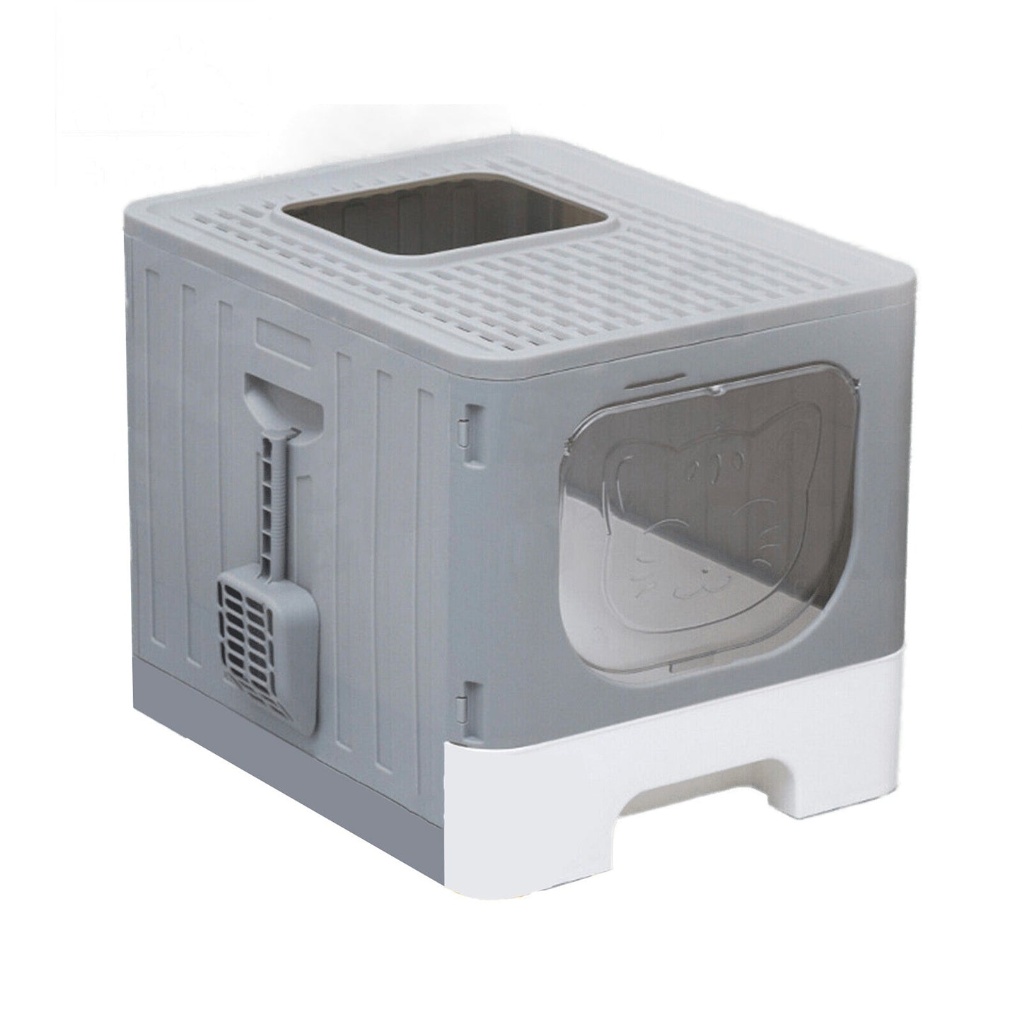 Enclosed Cat Litter Box with Scoop Large Hooded Kitty Toilet
