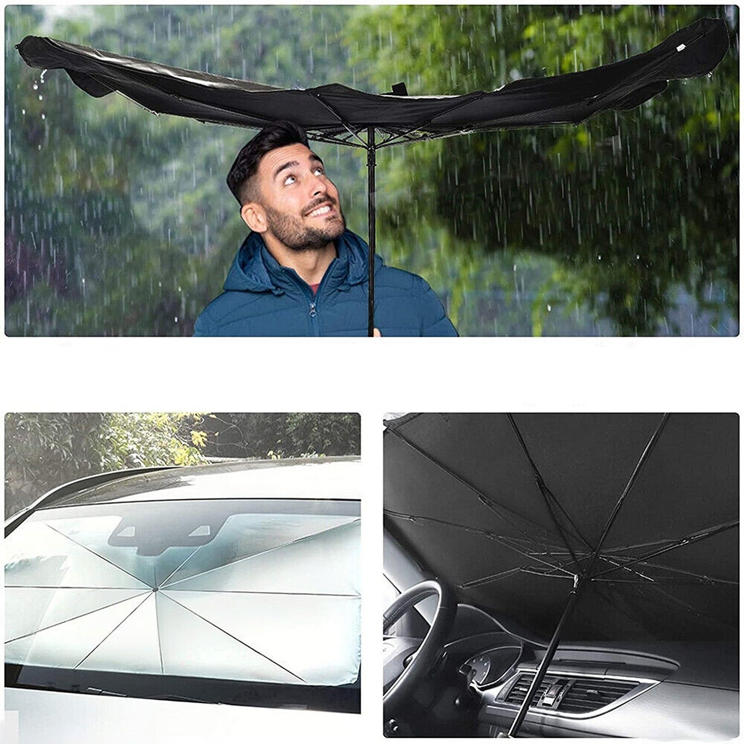 Foldable Car Sun Shade Front Window Umbrella Windshield Cover Visor