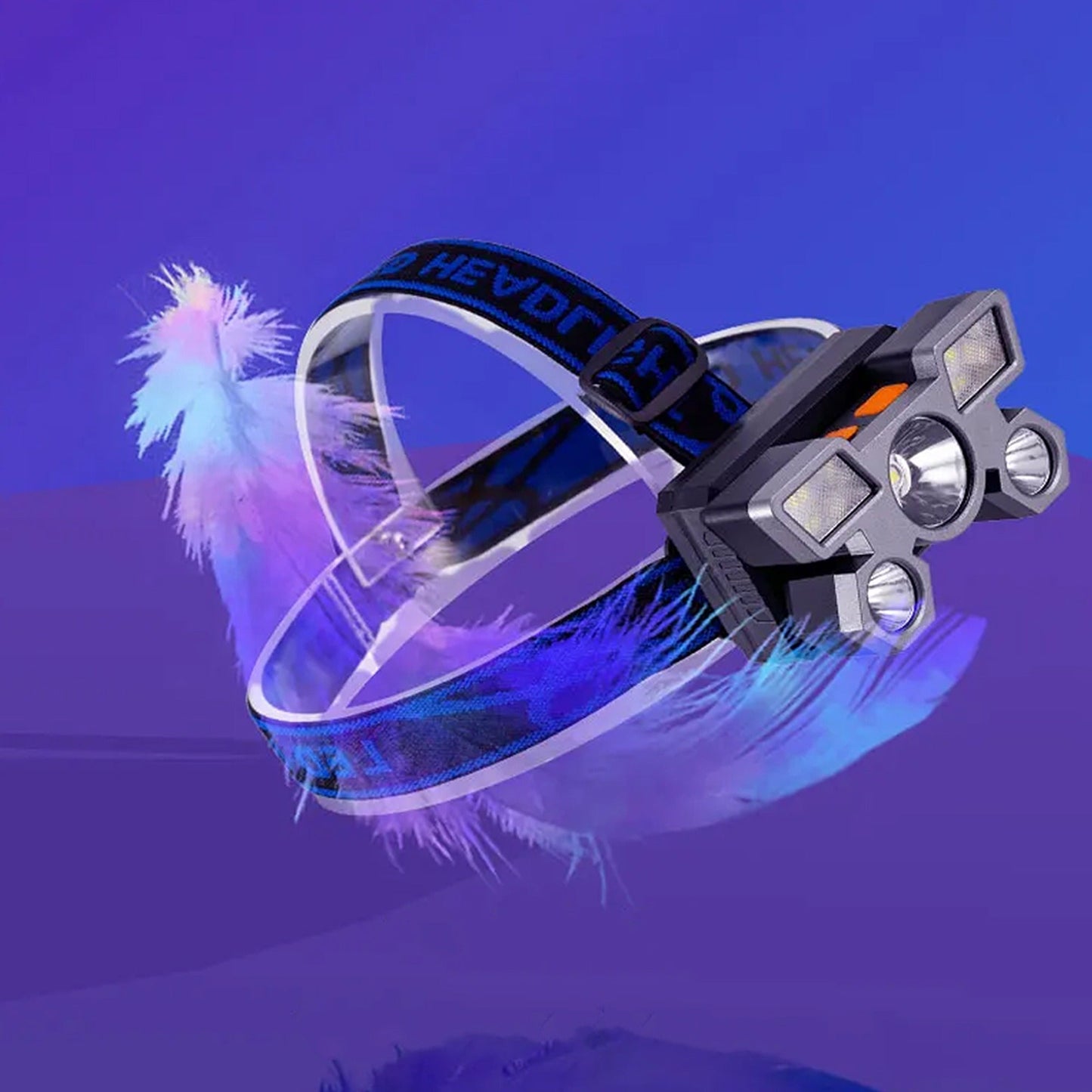 Rechargeable Headlamp Flashlight LED USB Light Camping Lamp