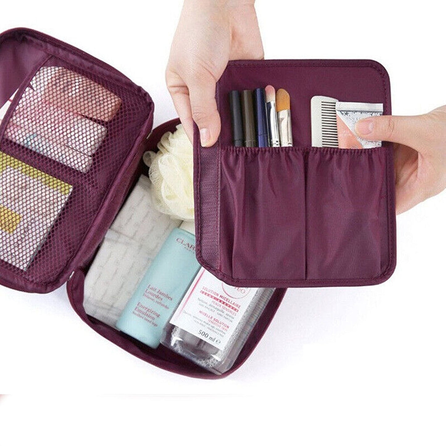 Travel Organizer Pouch for Cosmetics Hanging Toiletry and Makeup Storage