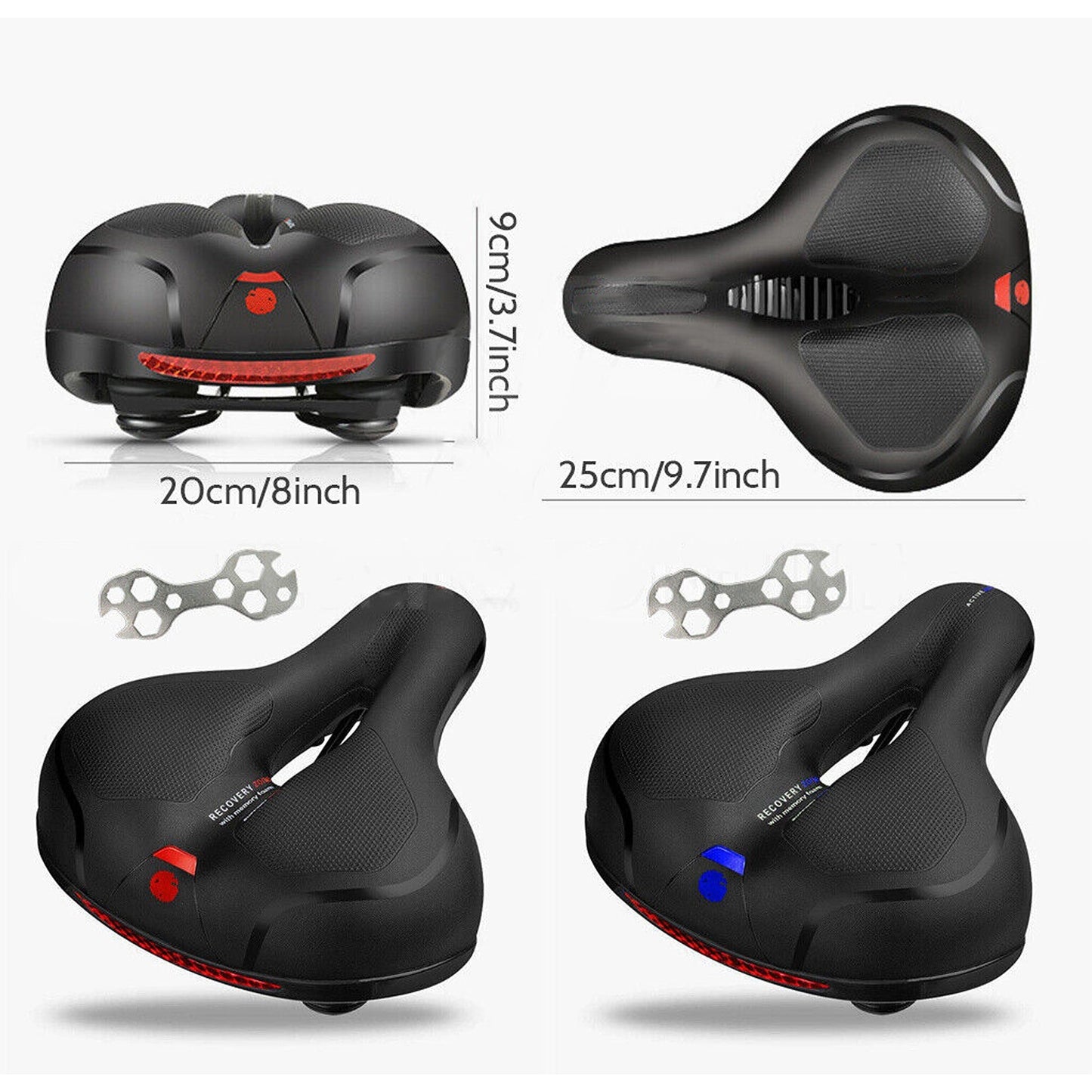 Extra Comfort Wide Gel Cruiser Bike Seat with Soft Pad
