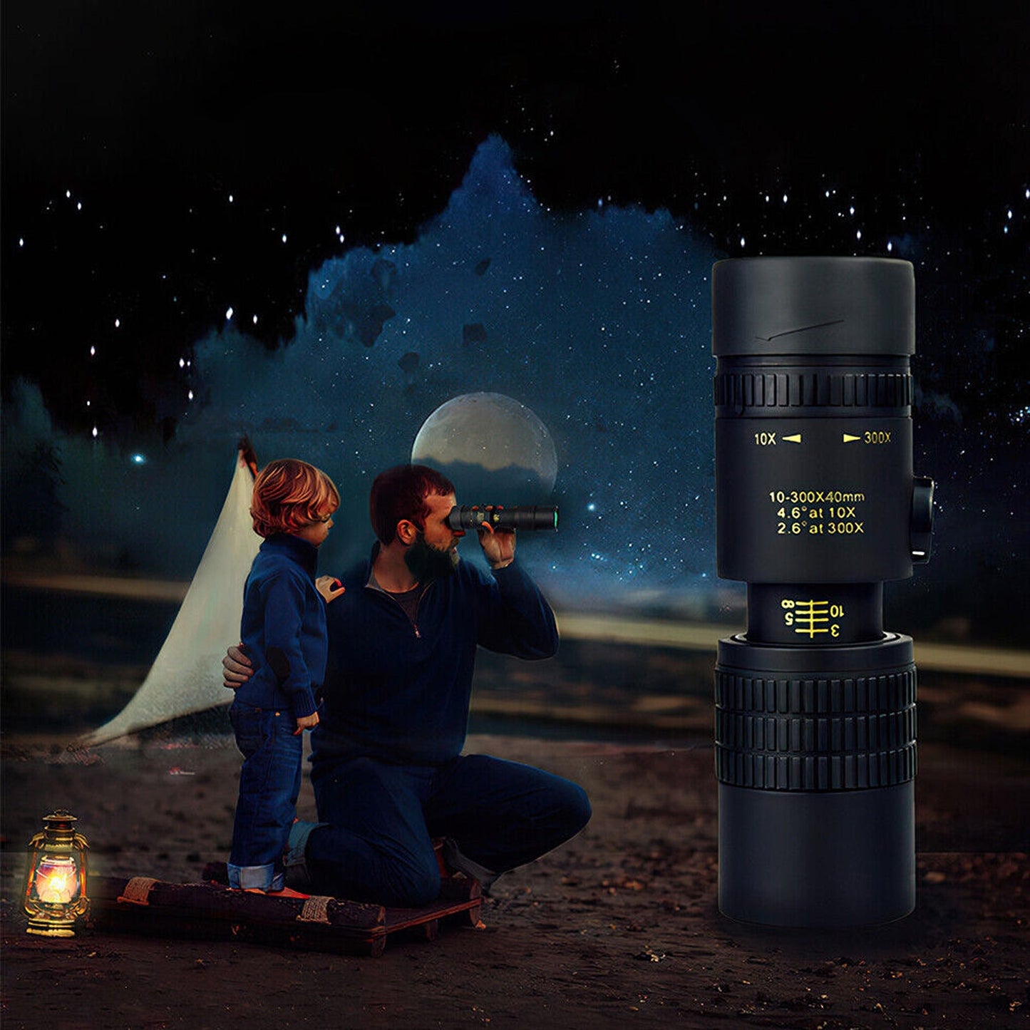 Waterproof 4K Zoom Monocular Telescope Super Telephoto Night Vision