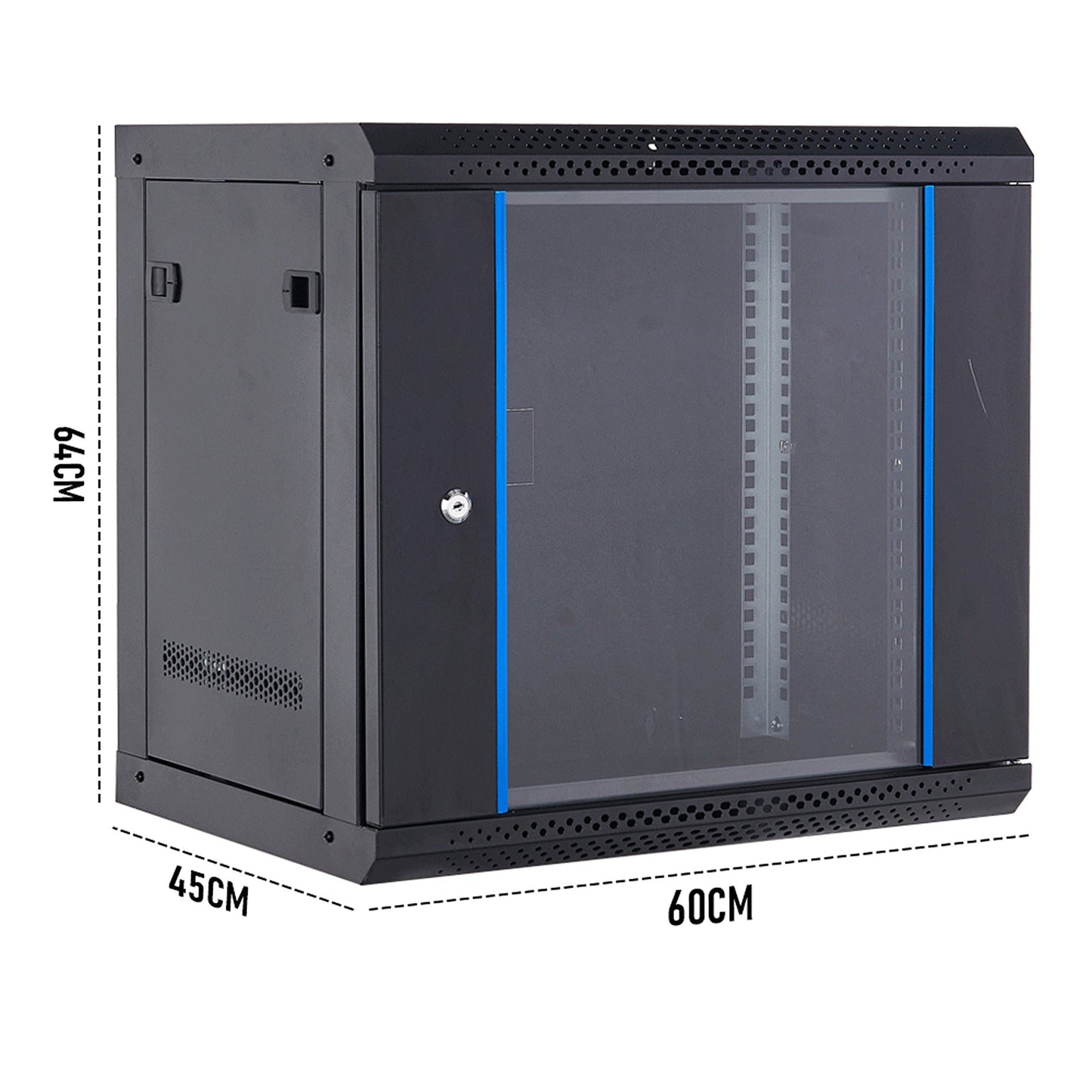 19in Wall Mounted Data Network Cabinet for Servers 450mm Depth