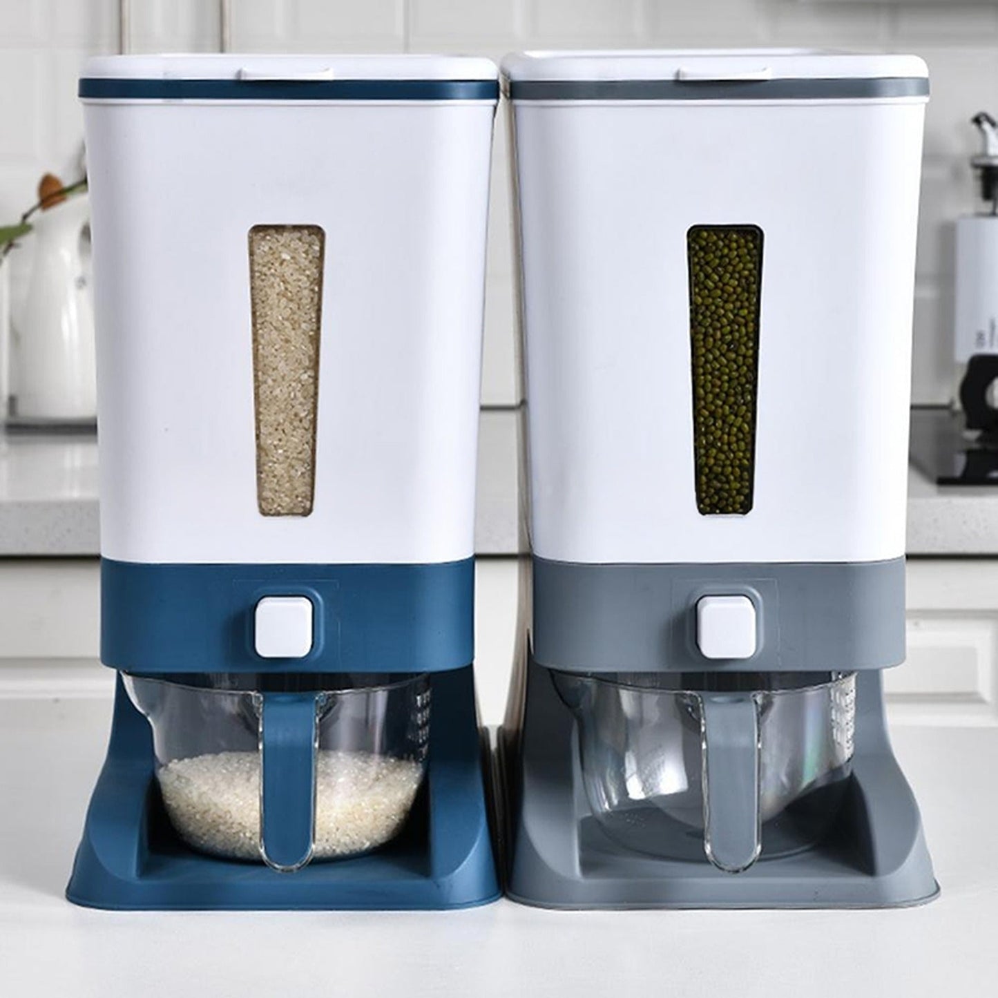 12kg Auto Grain Case Dry Food Cereal Dispenser Kitchen Storage Box