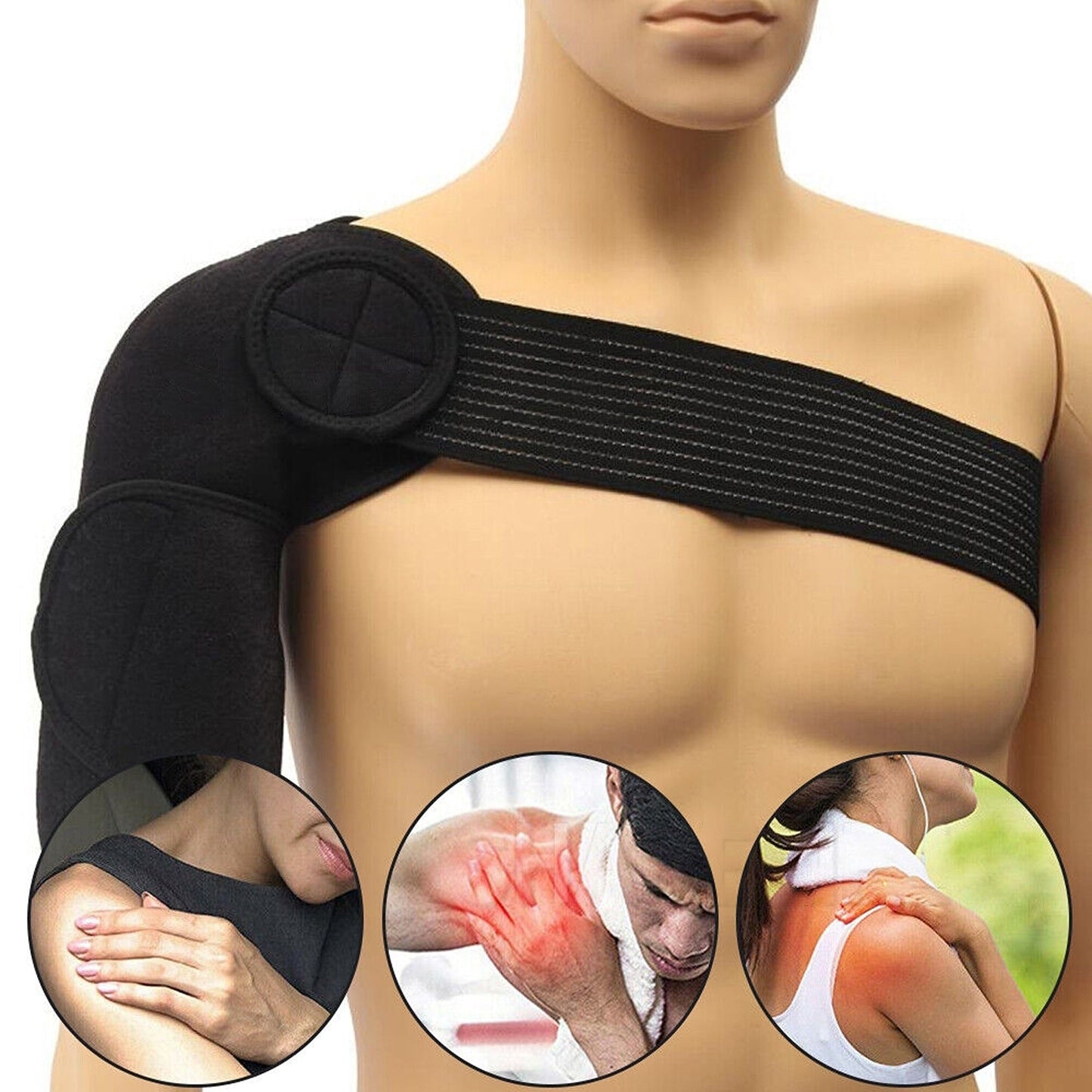 Adjustable Shoulder Wrap for Sports Support Bandage Brace