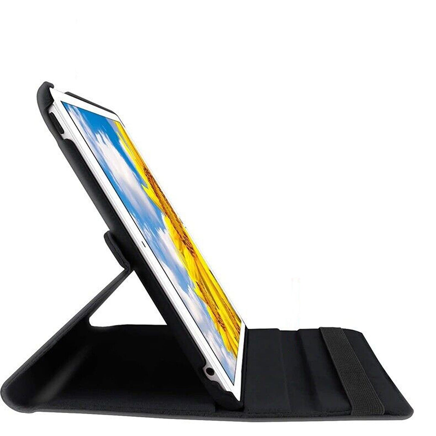 Black Leather Case with 360 Rotate Smart Cover for iPad 9 8 7 6 5 Gen Air 3 2 1 Pro 10.5