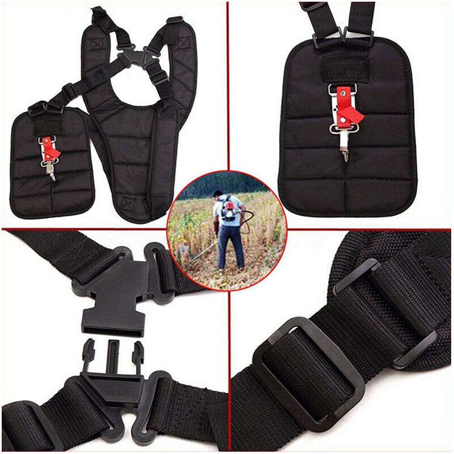 Double Shoulder Harness Strap for Grass Trimmers and Brush Cutters