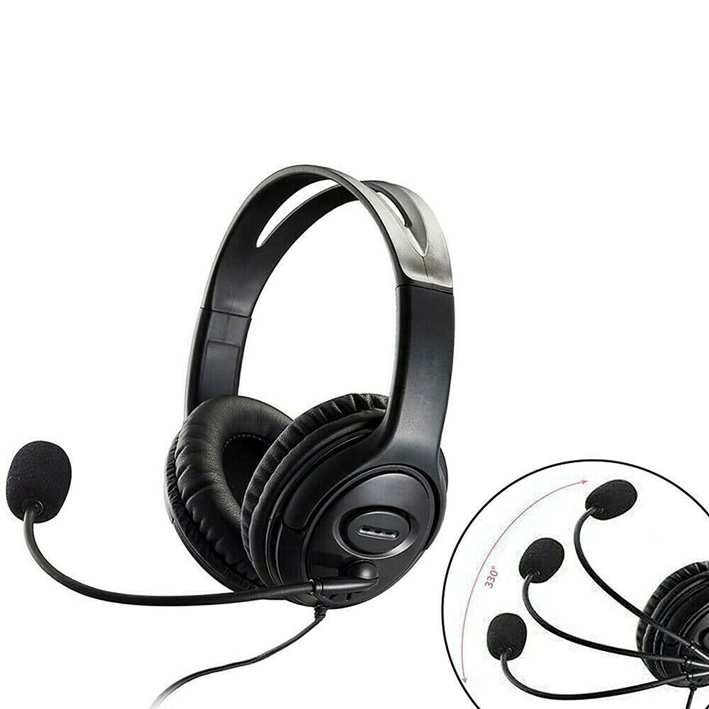 USB Wired Headset with Noise Cancelling Microphone for PC and Laptop