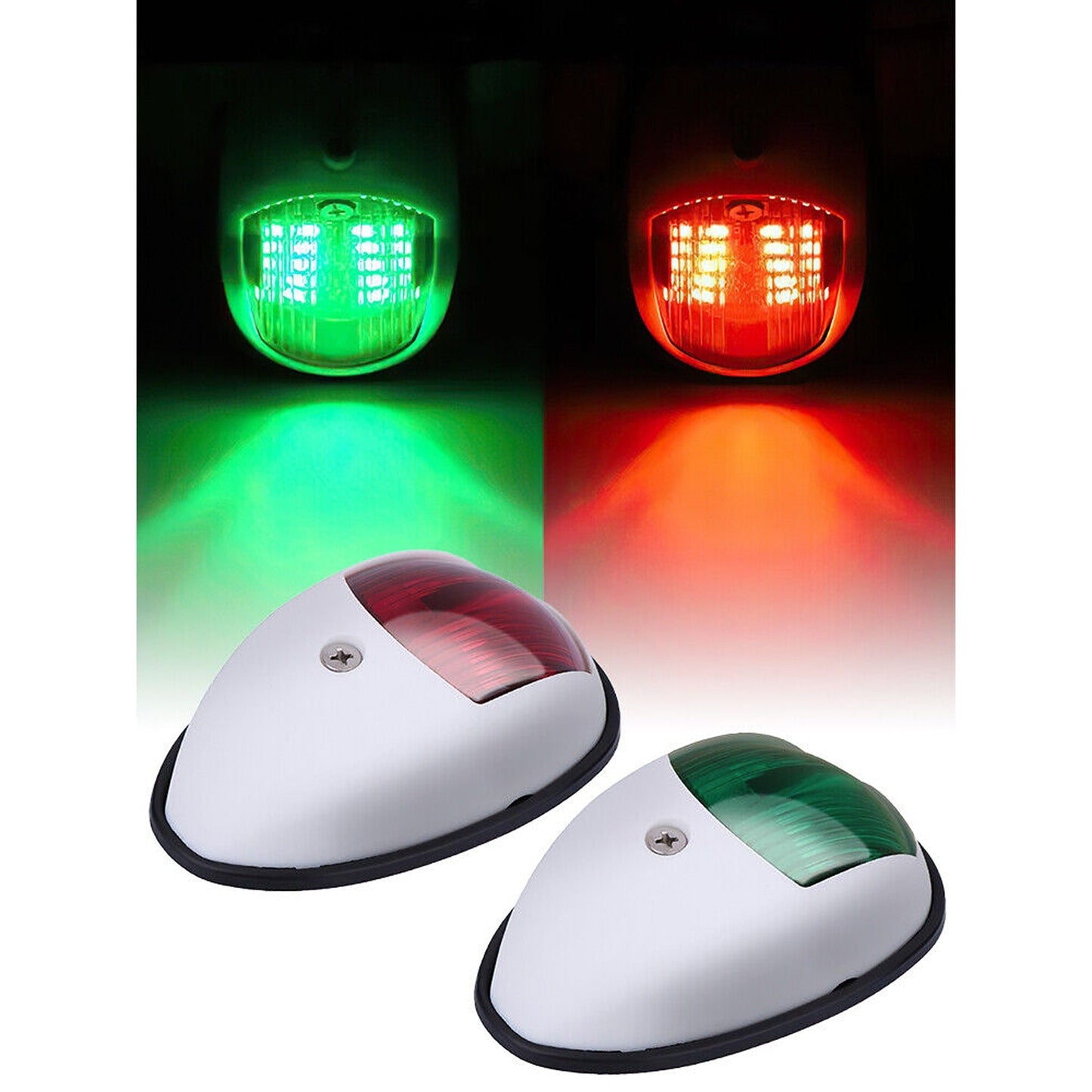 2pcs LED Marine Navigation Lights Port and Starboard Yacht Boat Lamps
