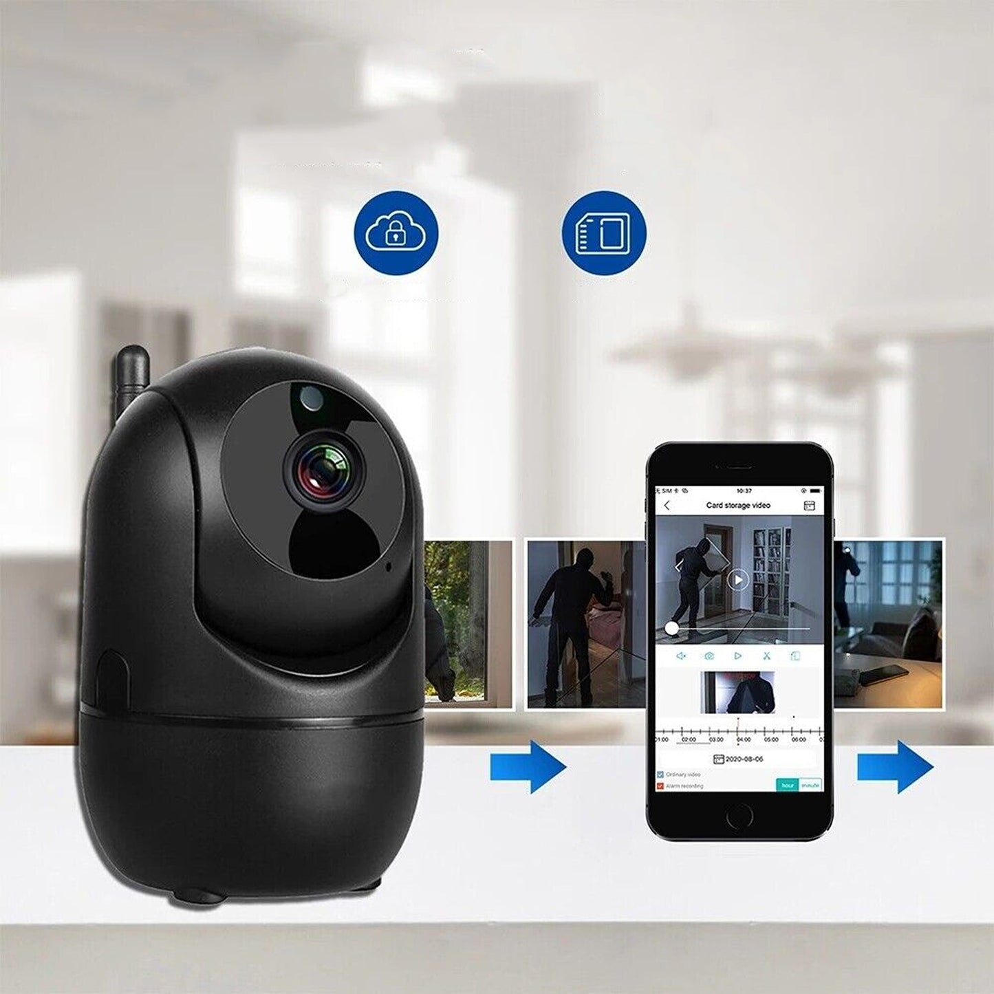 Wireless 1080P Security Camera Indoor WiFi System for Home and Pets