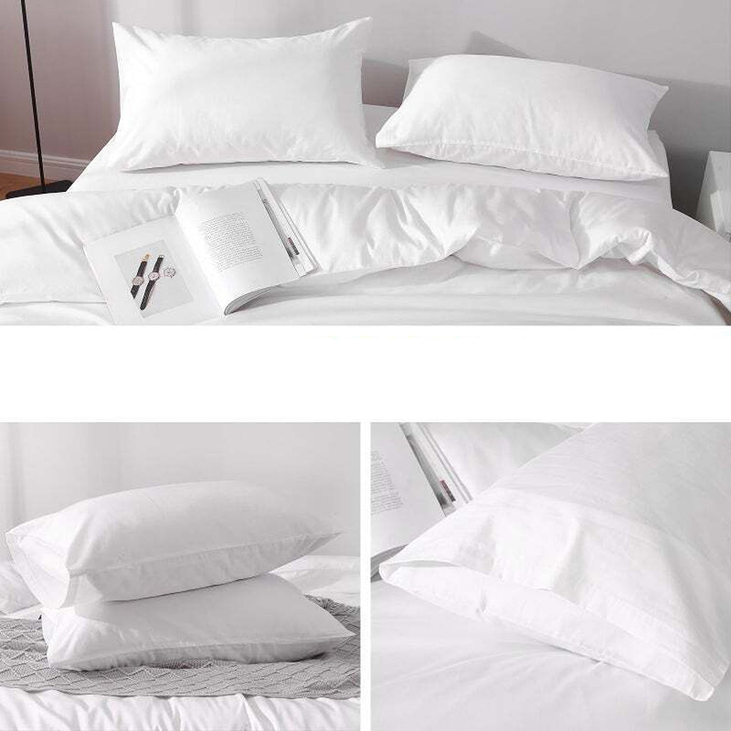 White Hotel Quality Egyptian Duvet Cover Set All Sizes