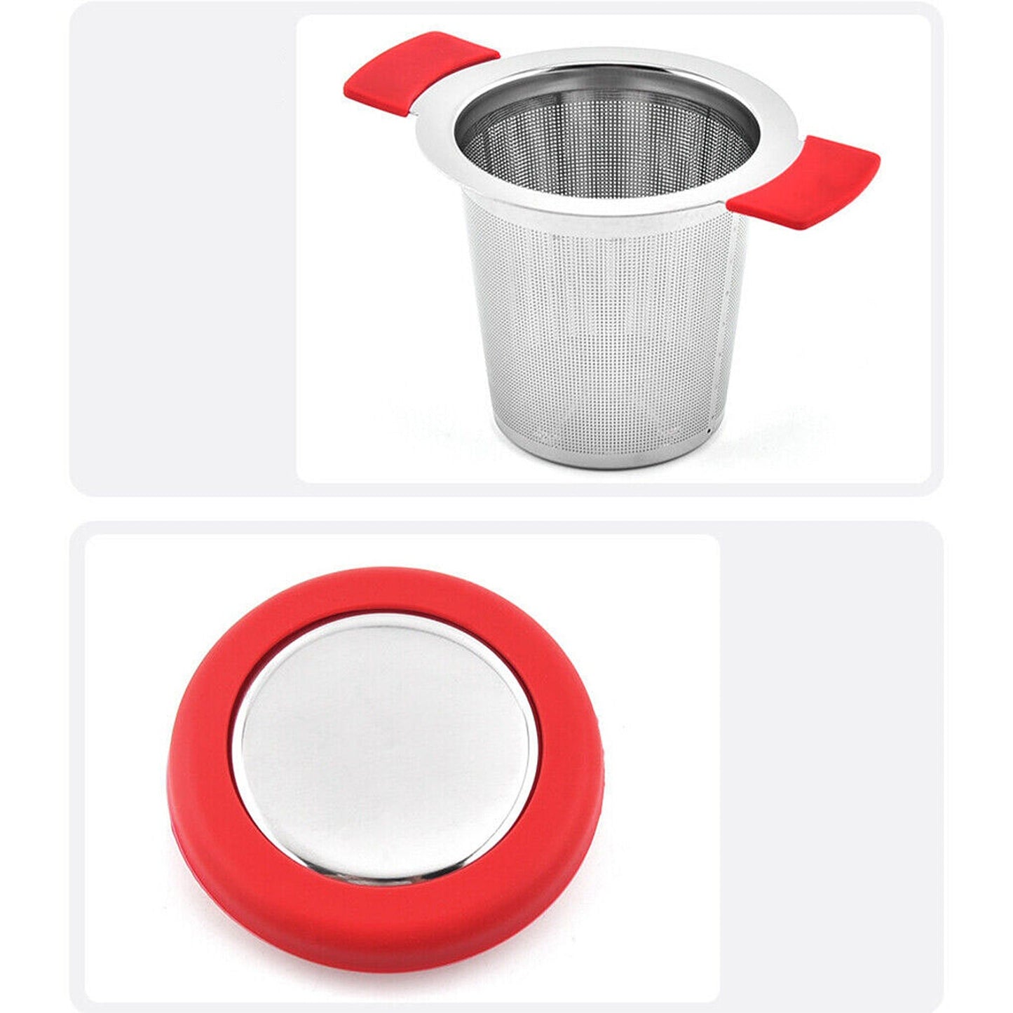 Tea Infuser Cup with Stainless Steel Mesh and Lid for Loose Leaf