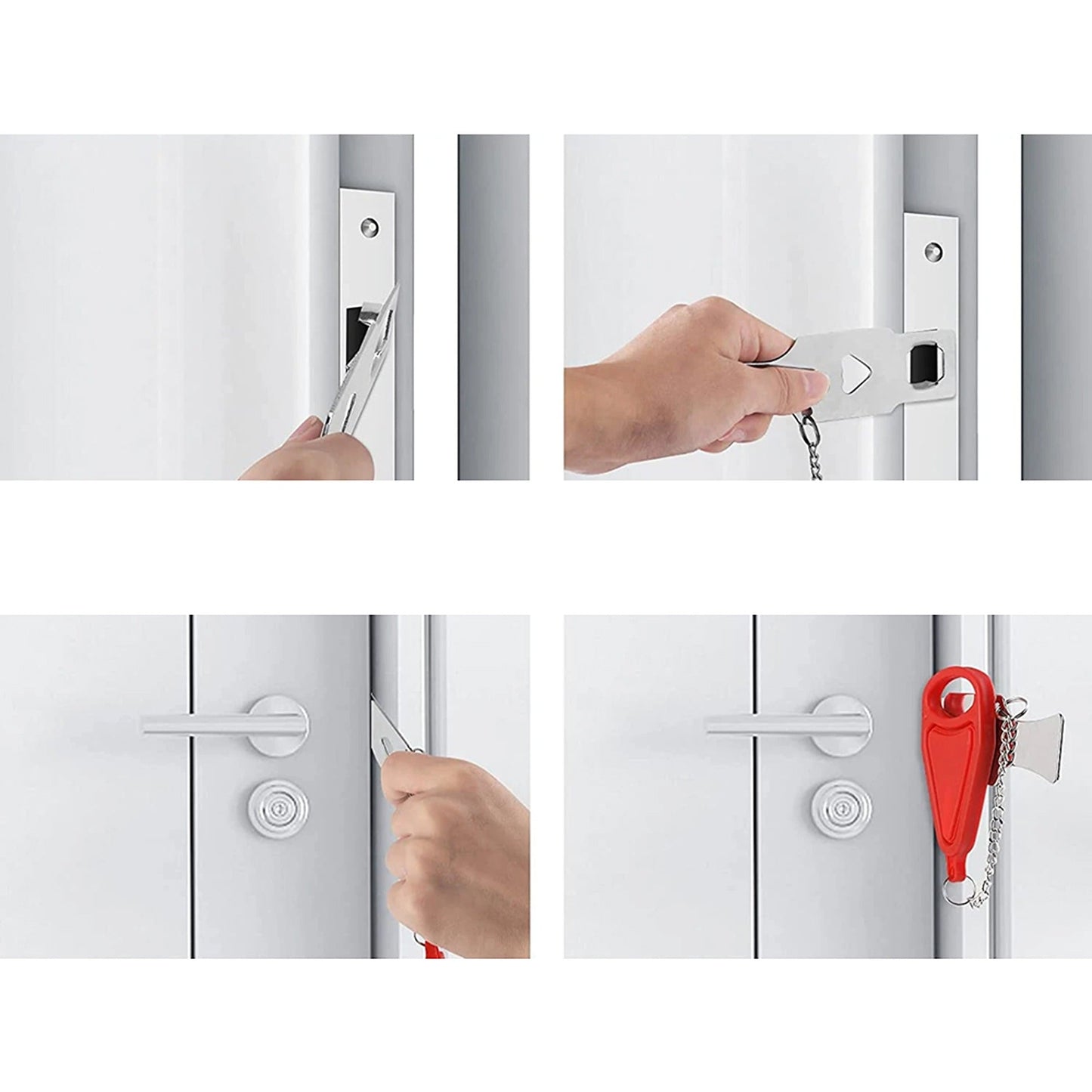 Secure Portable Door Lock Travel Safety Hardware for Hotel and Home