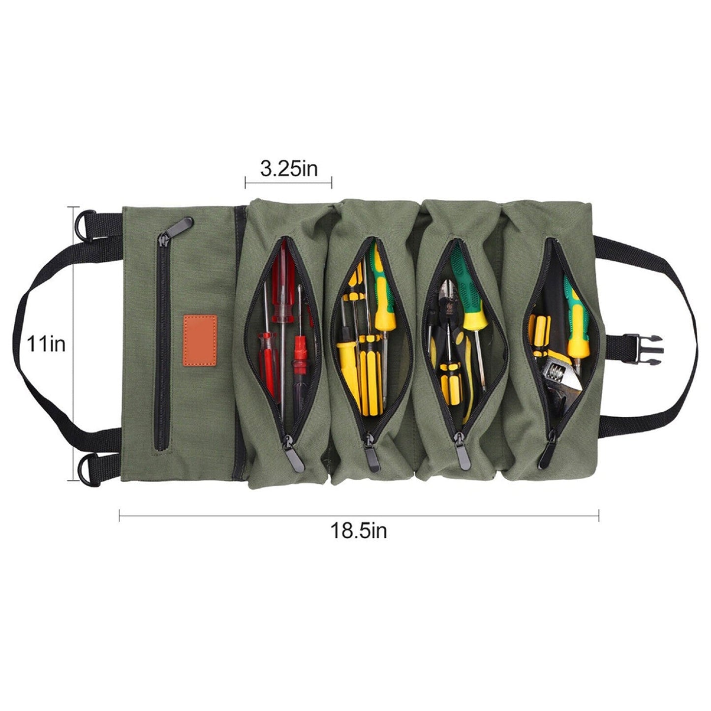 Super Big Canvas Tool Roll Large Organizer Bag for Wrench