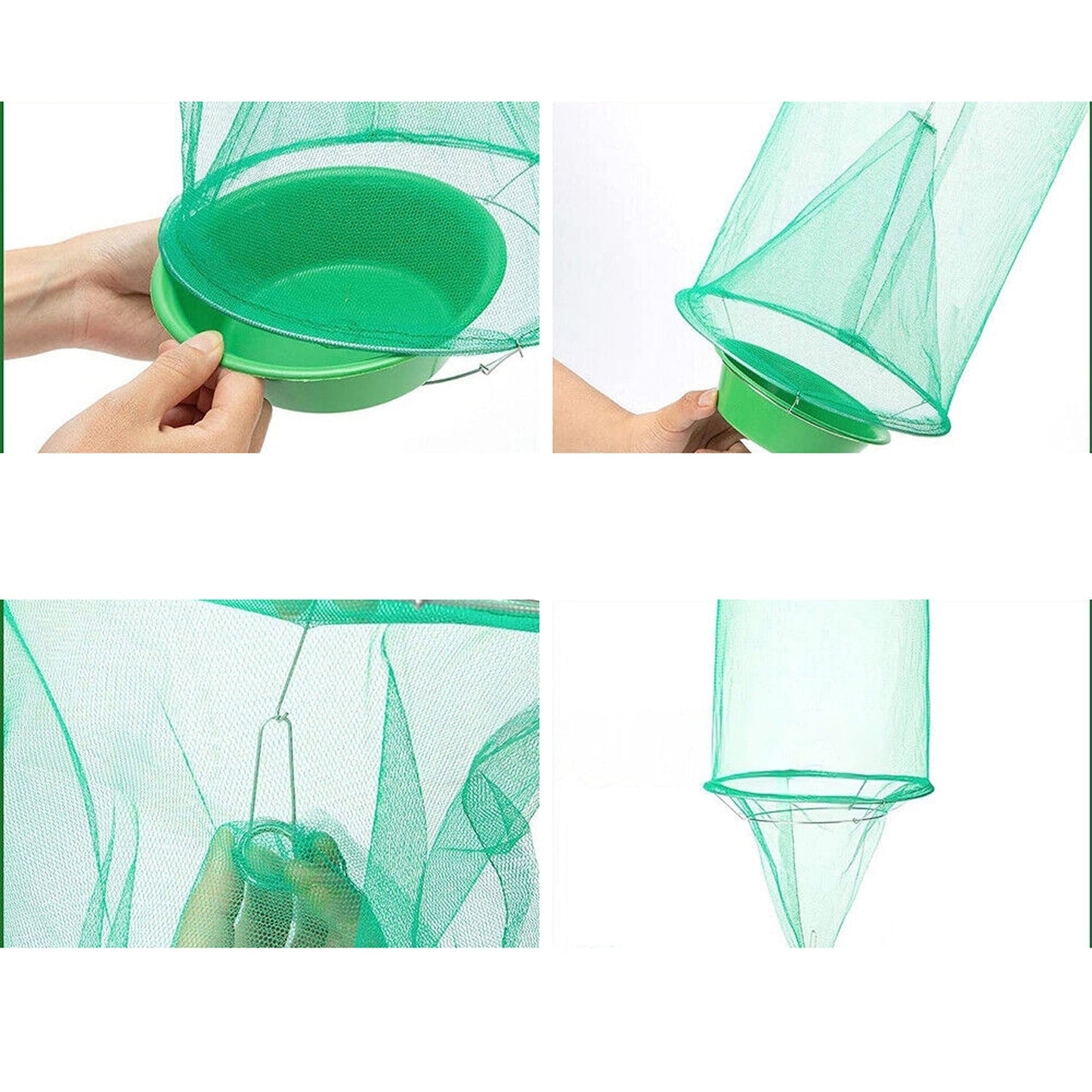Fly Insect Trap Net Cage Reusable Hanging Killer Catcher 6 Pack