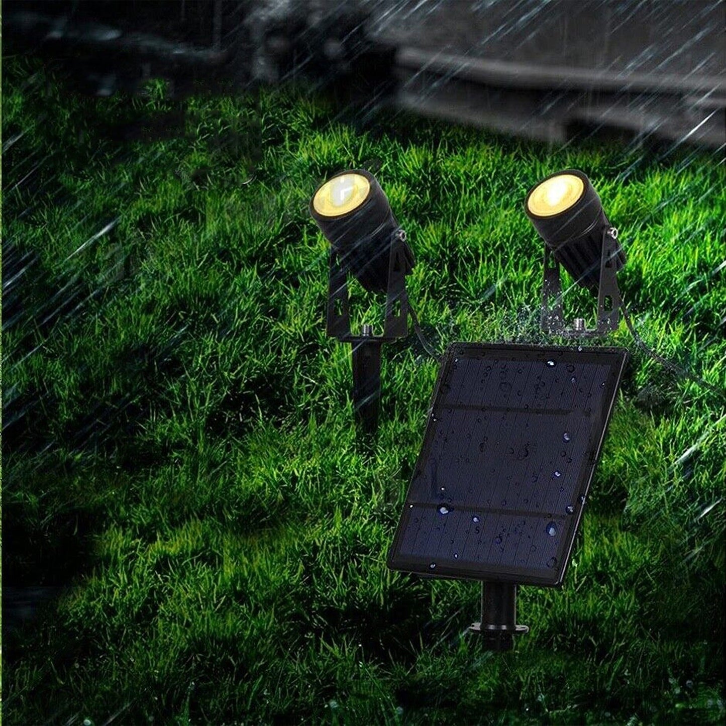 Outdoor Pathway Lawn and Fence Garden Spot Lights with Solar LED