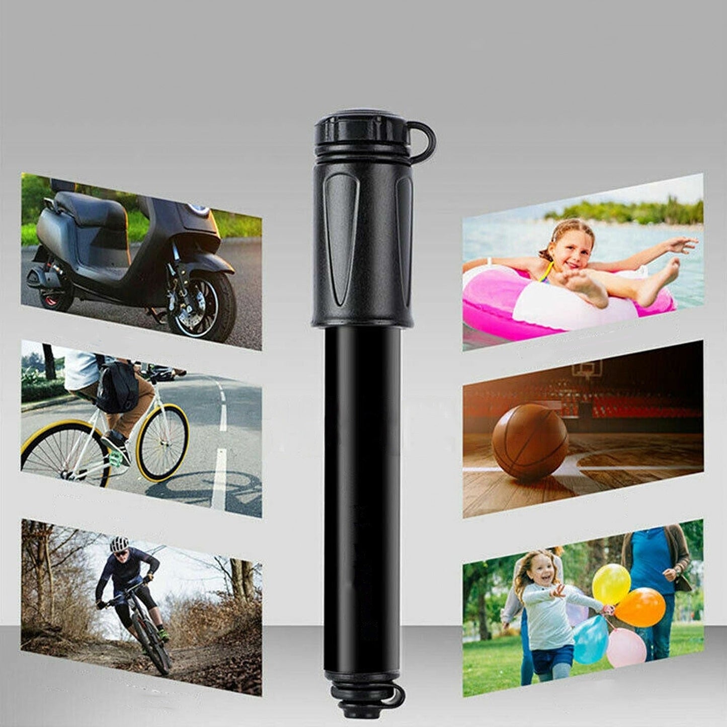 Mini Portable Bicycle Air Pump Aluminium Hand Inflator for Tyre