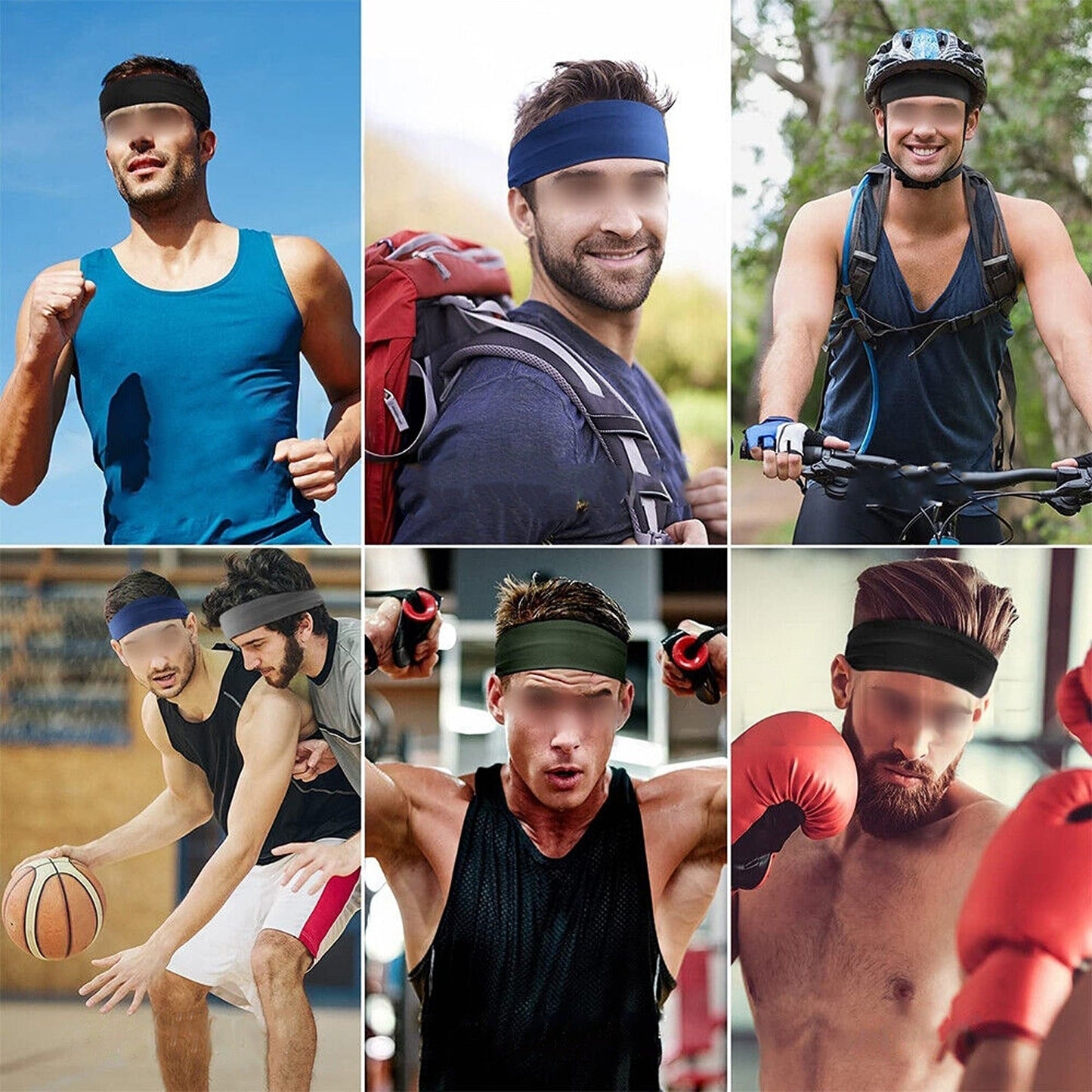 Unisex Cotton Headband for Sports and Yoga Stretchable Sweatband