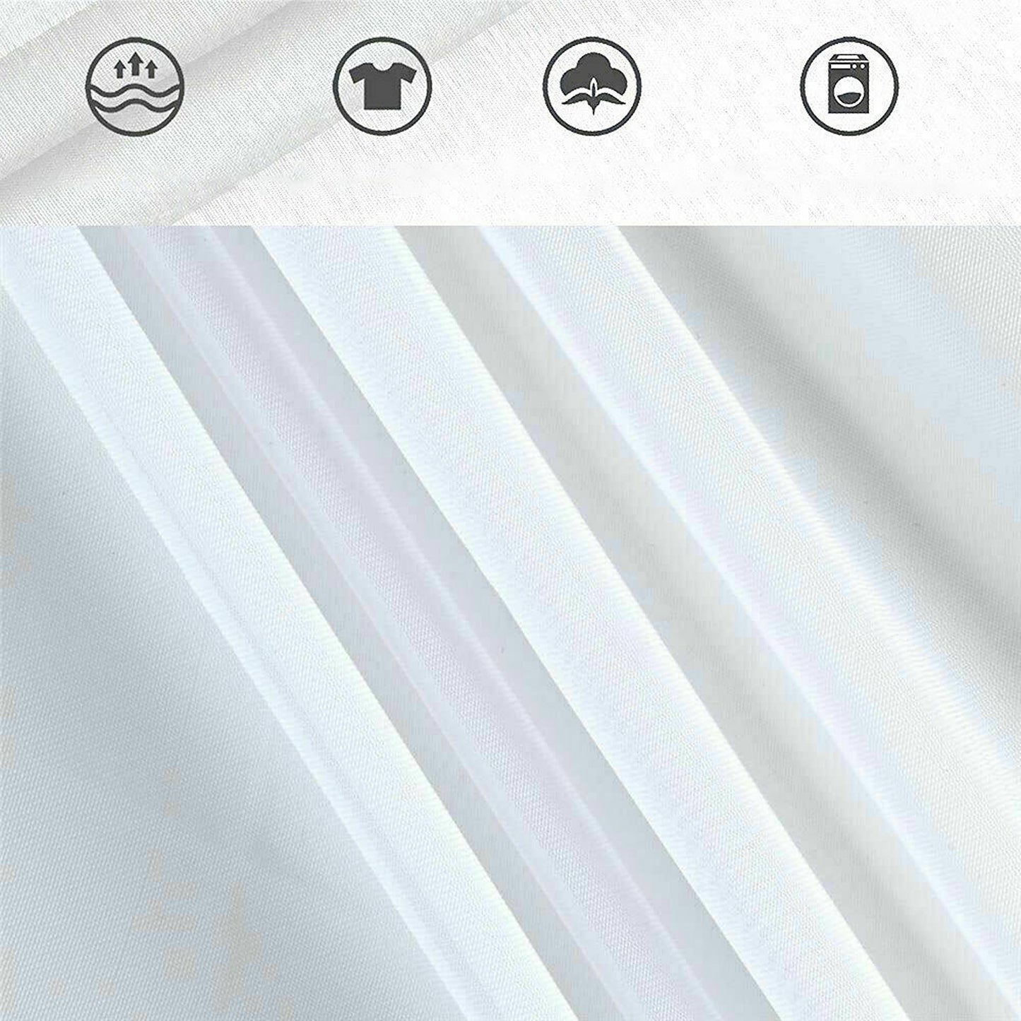 White Rod Pocket 2 Panel Sheer Curtains Window Sheer Voile Bedroom