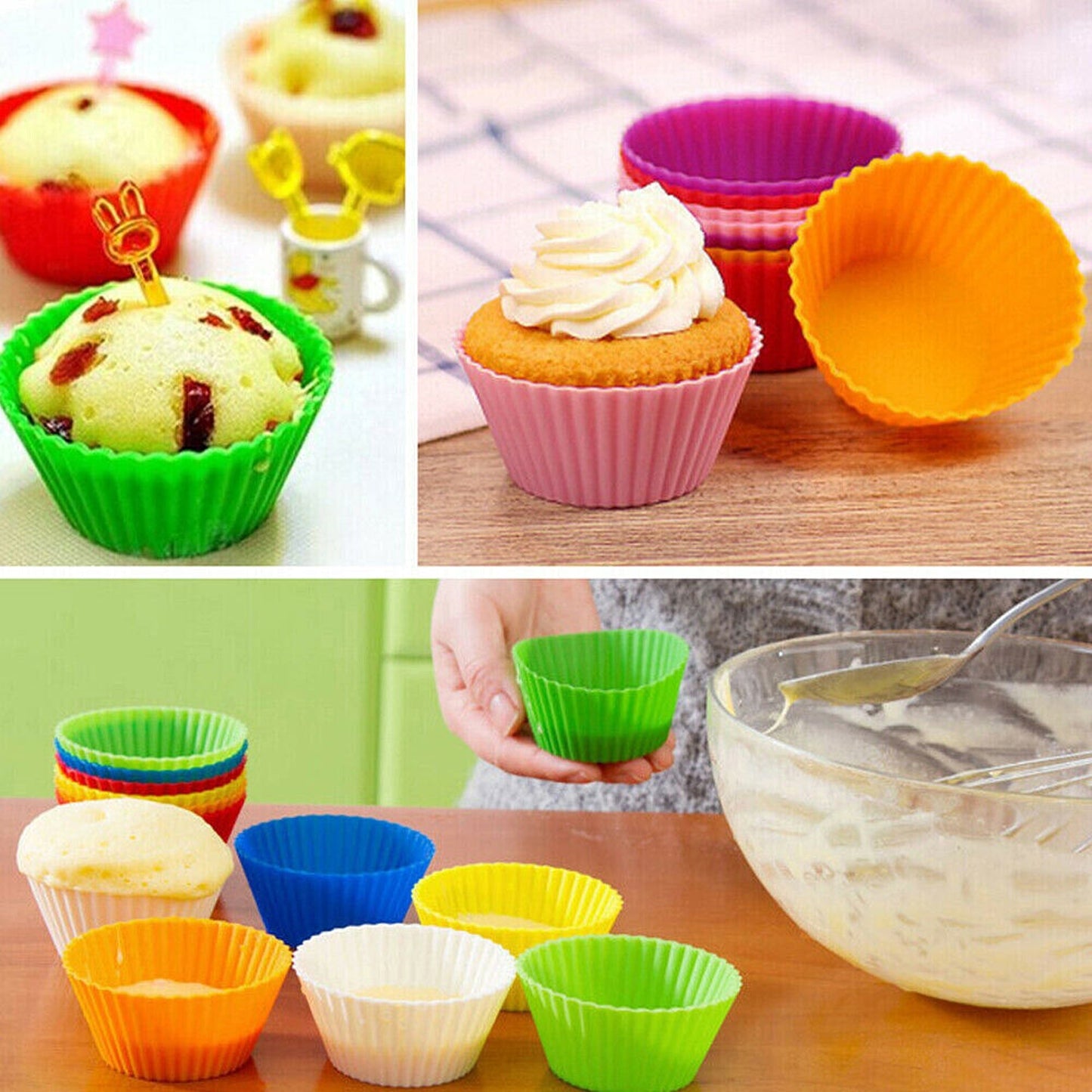 Silicone Round Cupcake Baking Mould for DIY Muffin