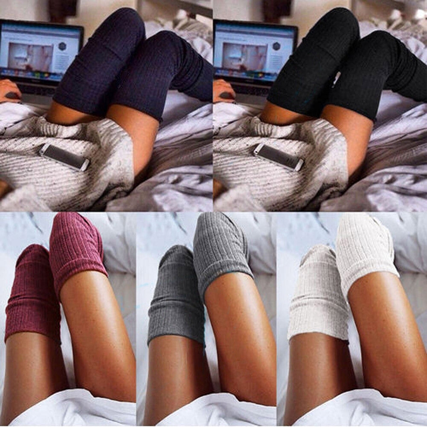 Fashion Over The Knee Socks Women Thigh High Long Stockings