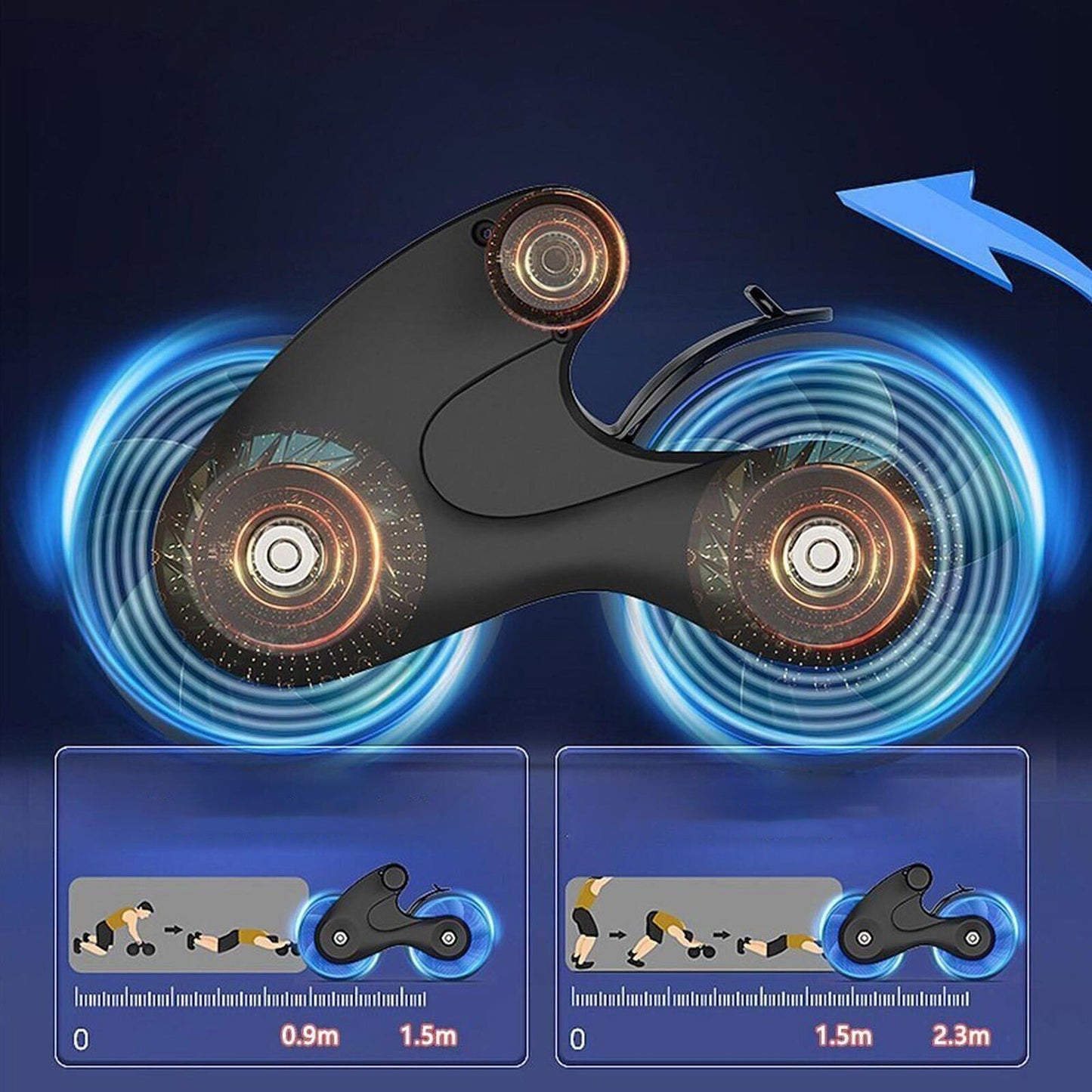 Anti-Slip Gym Abdominal Wheel with Automatic Rebound