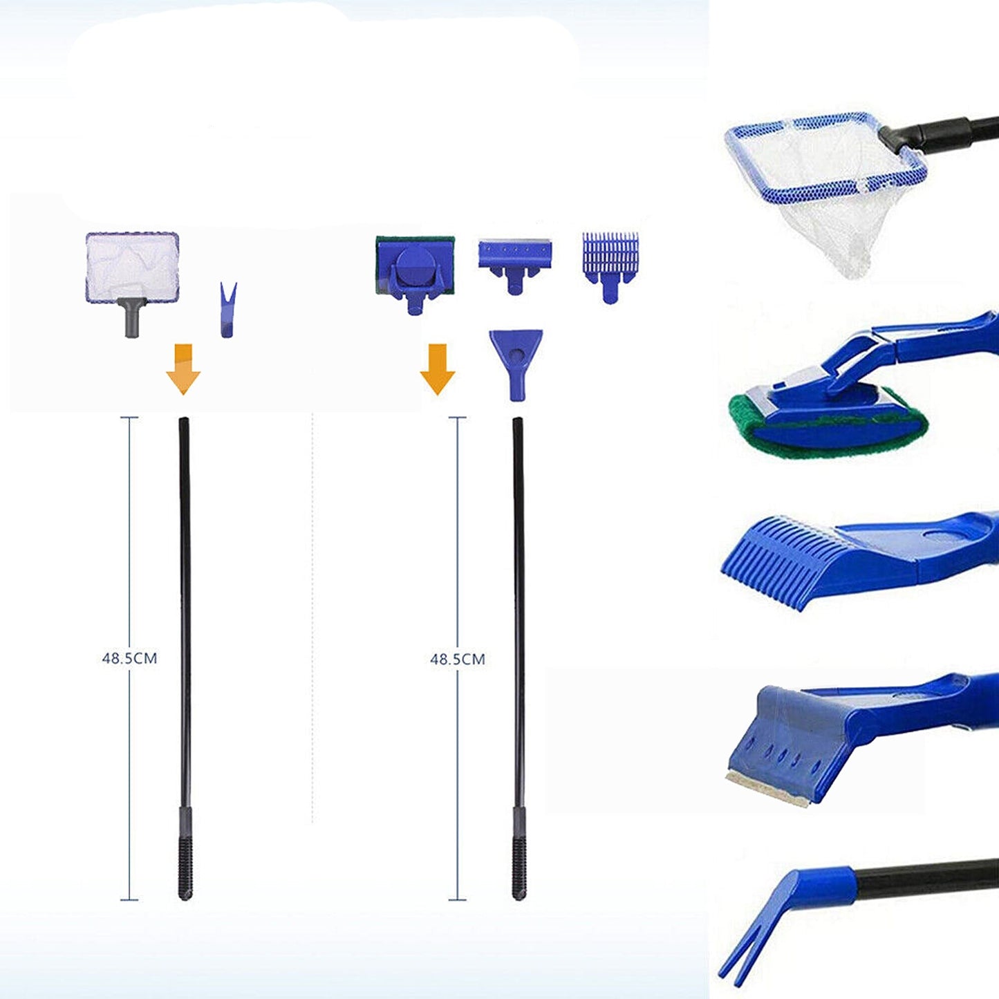 Aquarium Gravel Cleaner Water Fish Tank Cleaning Vacuum Tool Brush