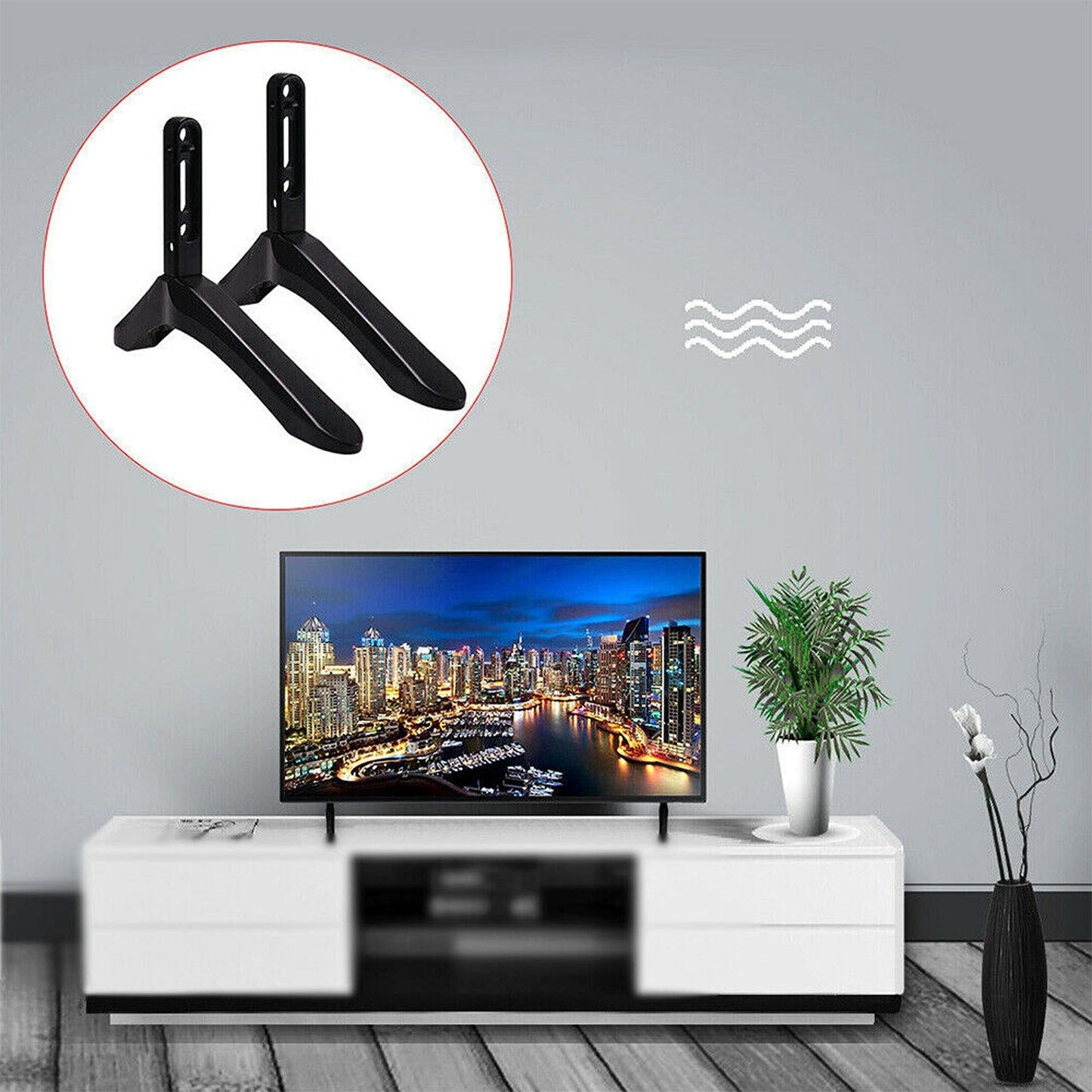 Universal Desktop TV Stand with Screws LCD Screen Pedestal