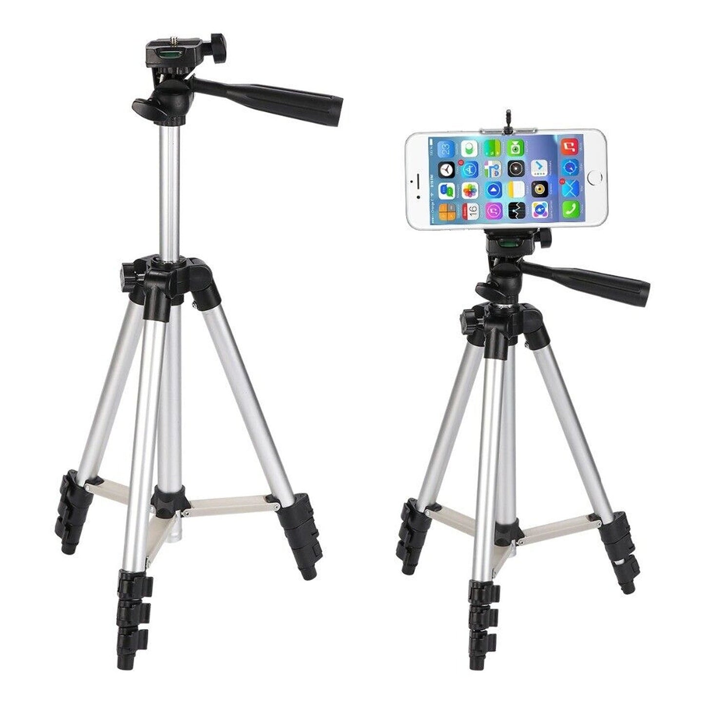Adjustable Tripod Camera Stand for iPhone and Samsung with Mount Holder