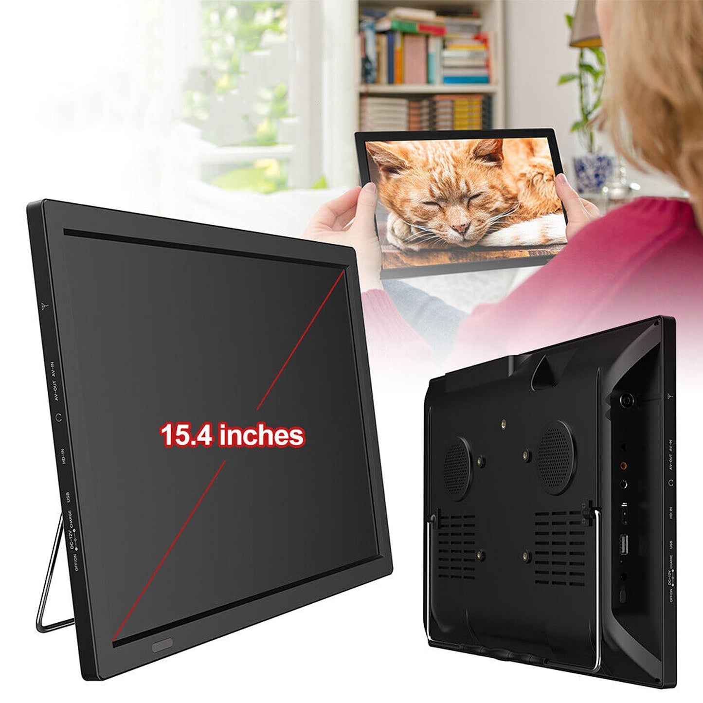 Portable Digital Television 12V HD 1080P TFT LED Car TV