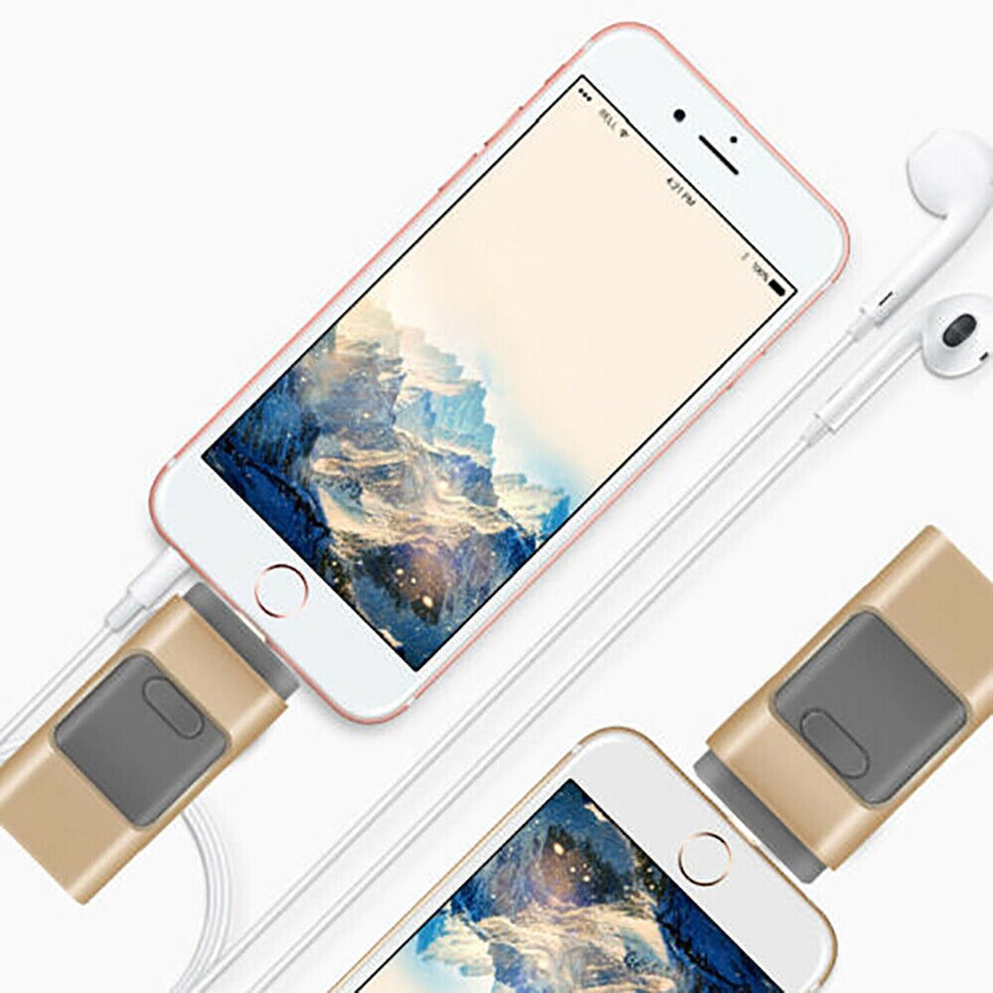 Gold 3 in 1 Flash Drive USB Memory Stick for IOS Android iPhone